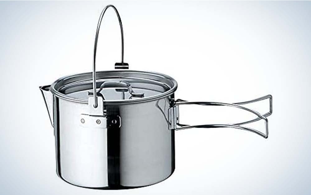 This kettle doubles as a cookpot.