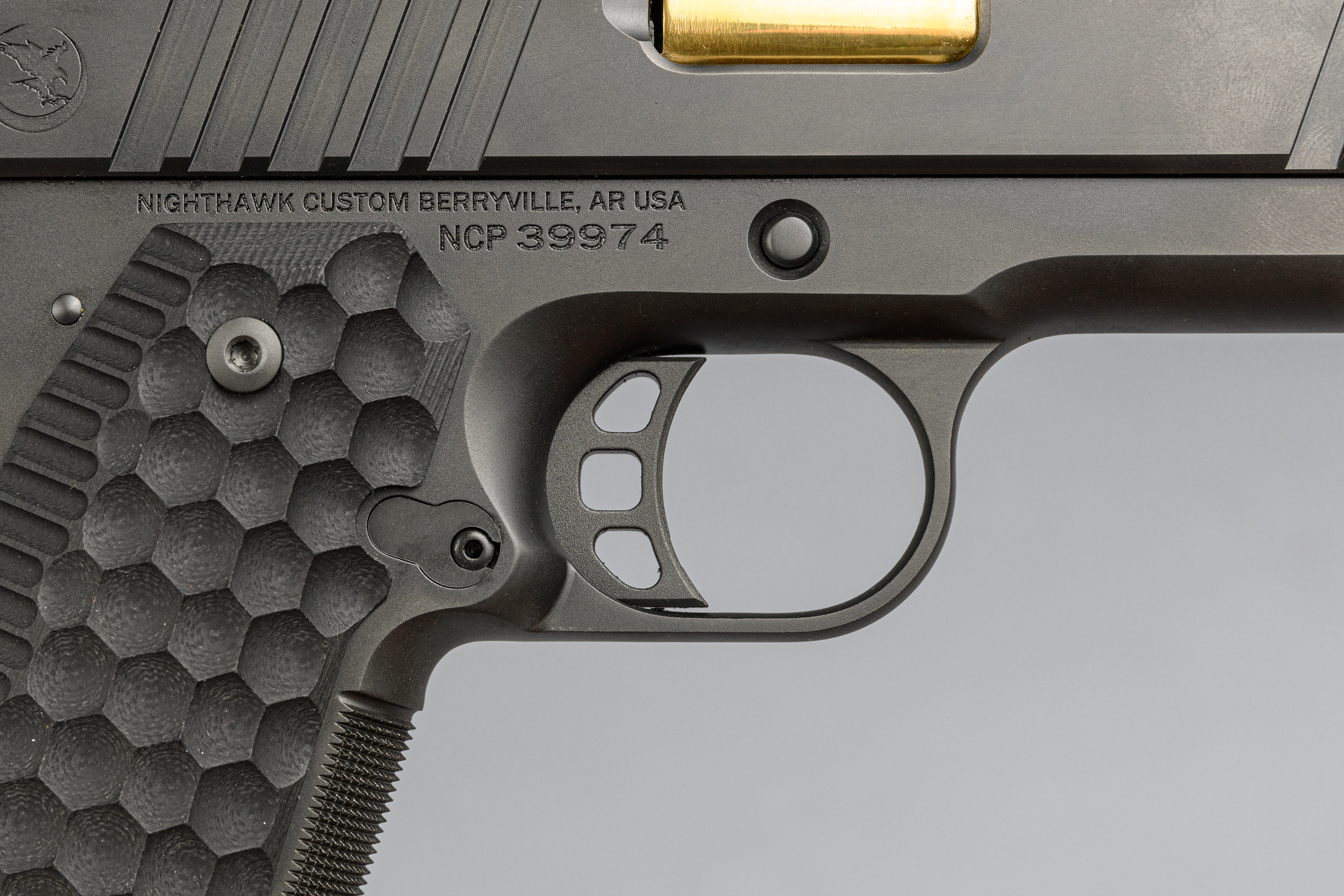 The Nighthawk Custom President features deep-pocked grip scales and an excellent trigger