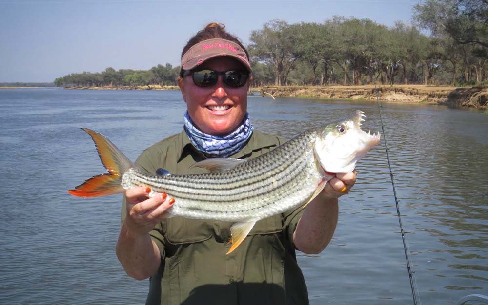 A photo from the authorâs trip to Zambia for tiger fish.