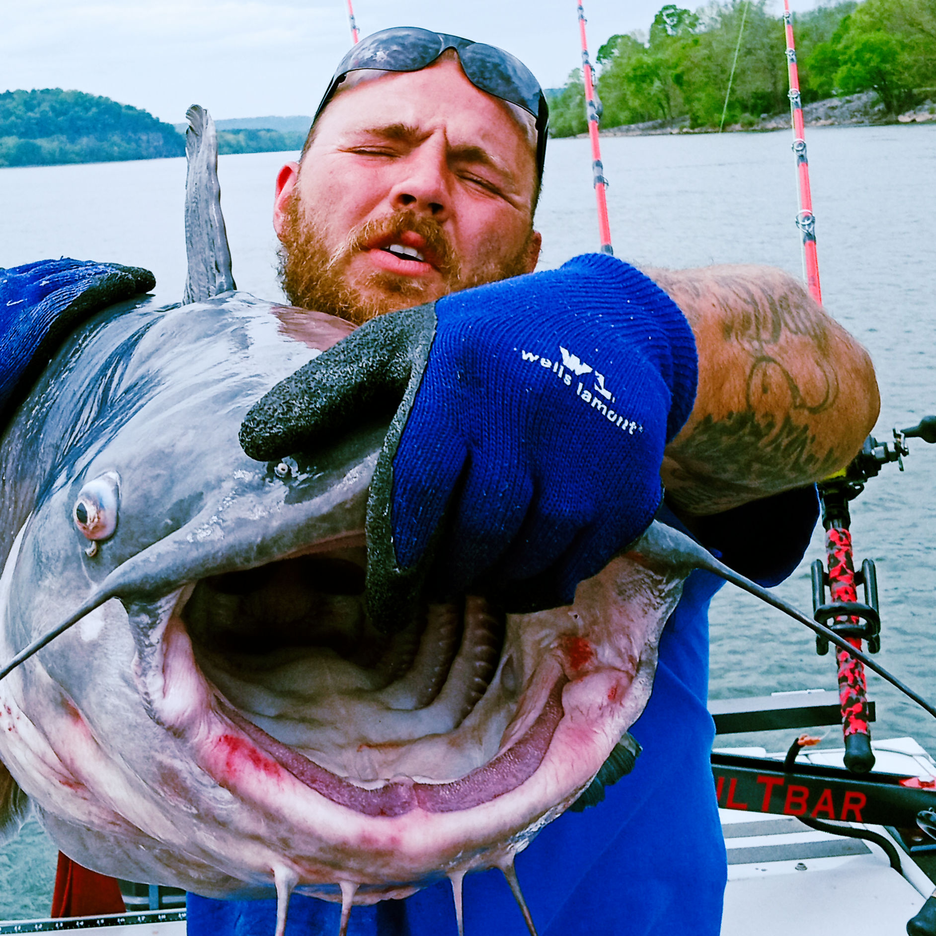 Mike Graham with a giant catfish.