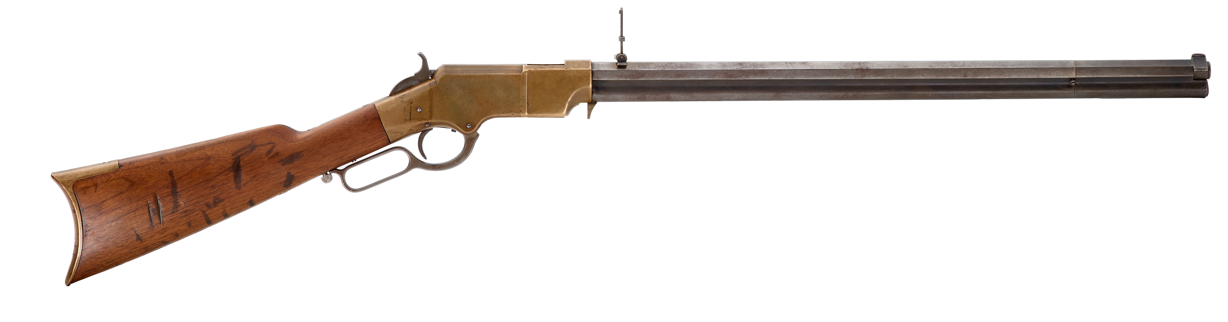The original Henry rifle was chambered in .44 Flat.