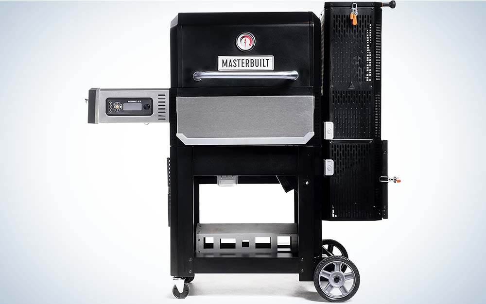 The convenience of an electric smoker with the capacity and flavor of a charcoal grill.