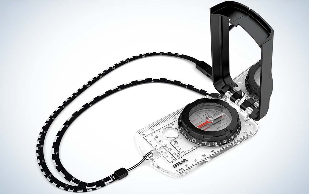 A mirror compass with a clear base that is more affordable than competitors.
