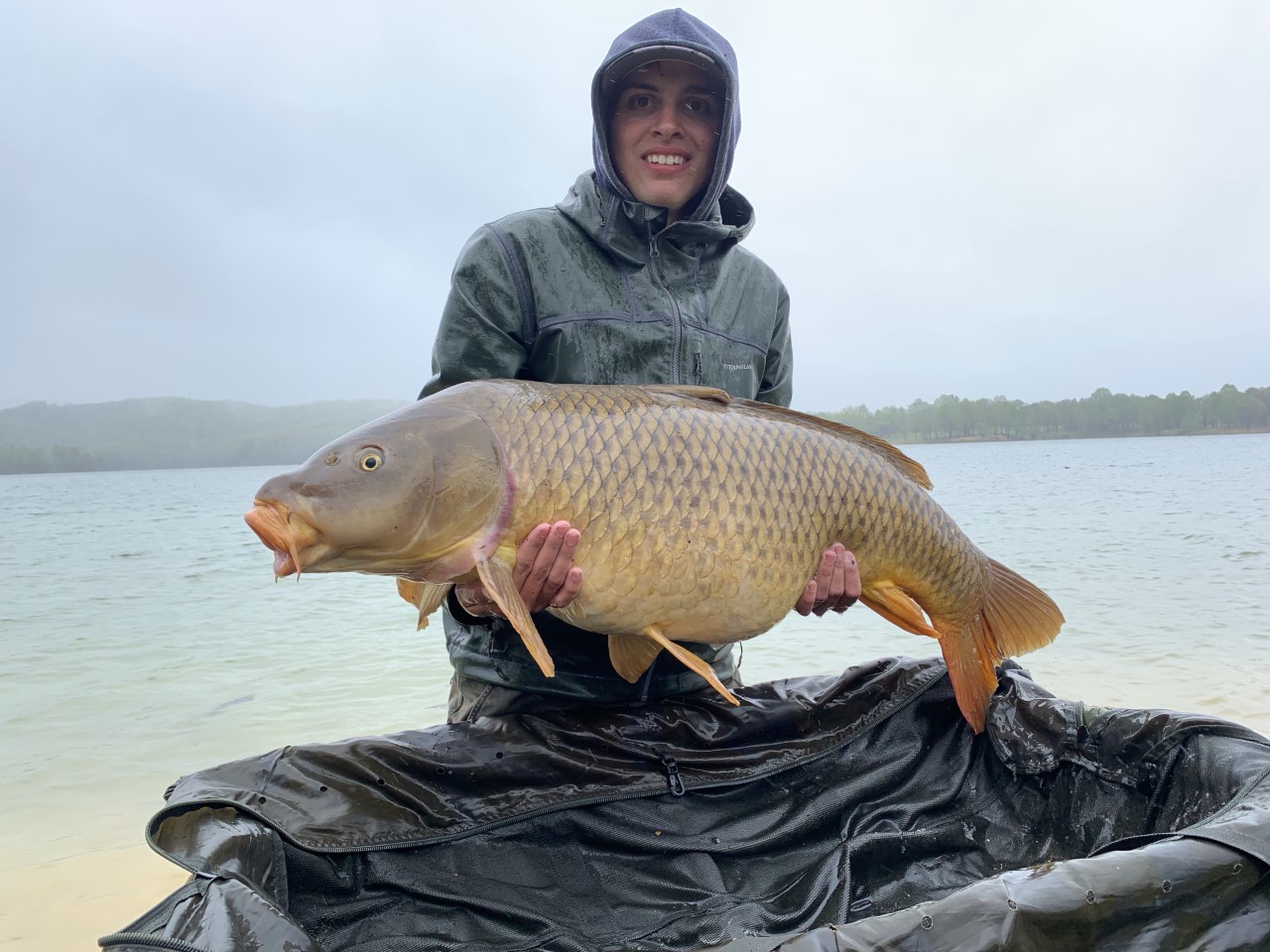 Ayden Minick caught a huge carp while on a fishing trip in West Virginia