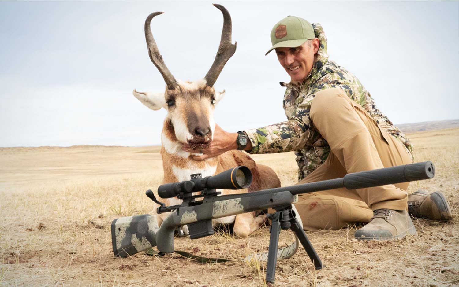 The author with an antelope taken with the Springfield Waypoint.