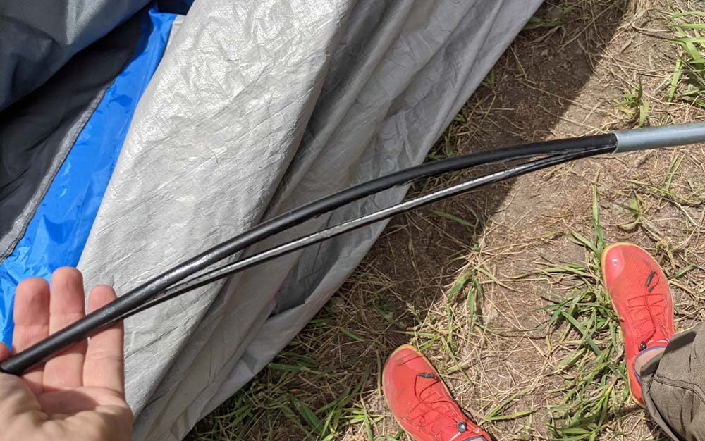 Snapped Tent Pole