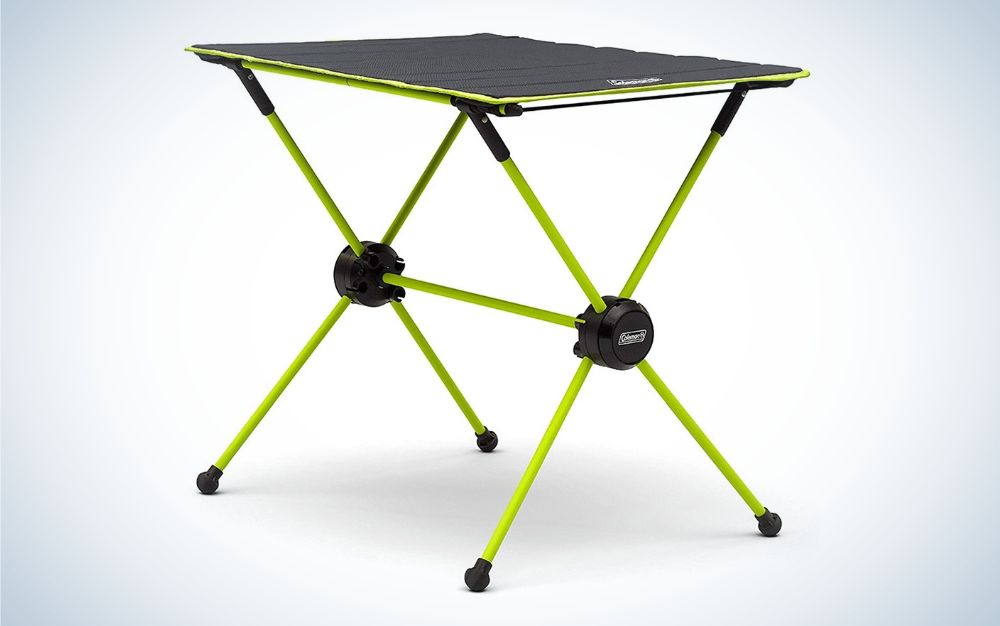 Coleman Mantis Space-Saving Full-Size Table has the best features.