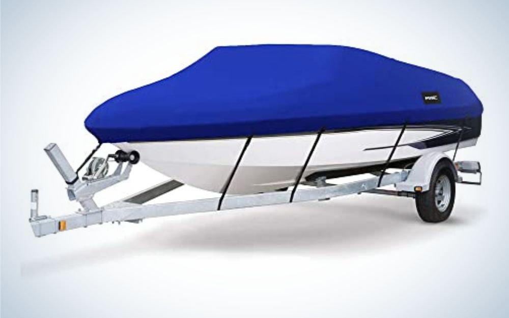  MSC Heavy Duty 600D Marine Grade Polyester Canvas Trailerable Waterproof Boat Cover