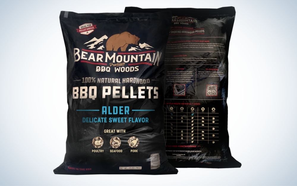 Bear Mountain Premium BBQ Pellets - Alder is the best wood for salmon.