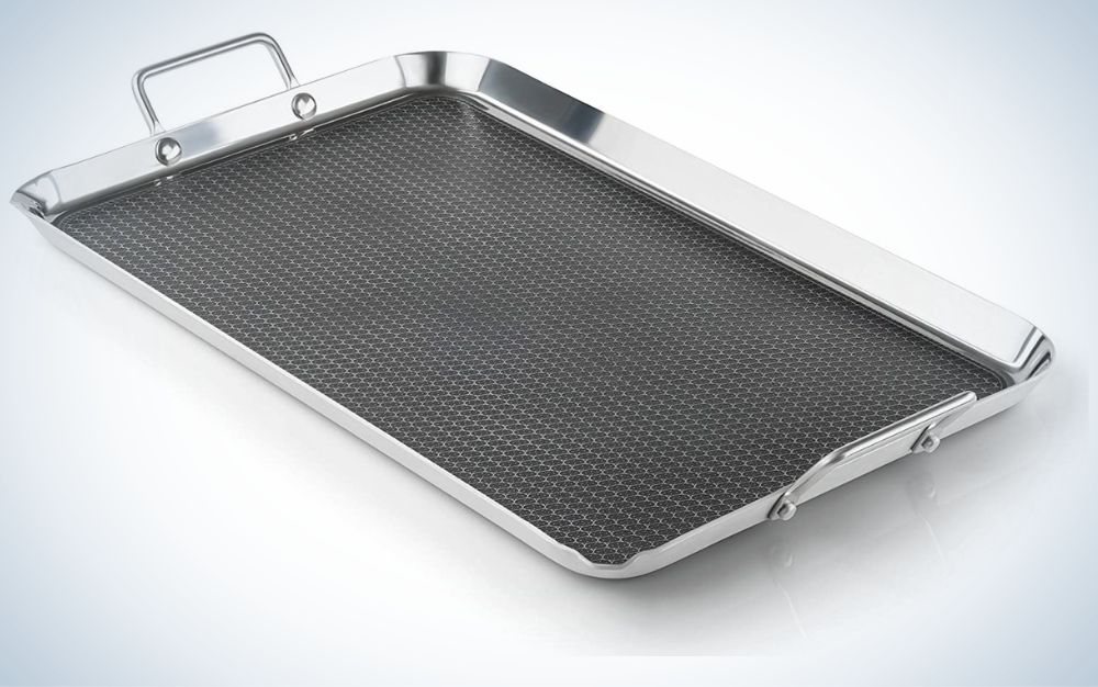 GSI Outdoors Gourmet Griddle is the best non-stick.