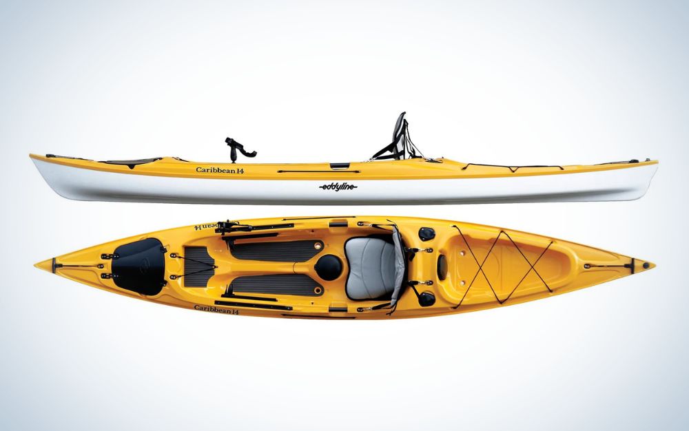 Eddyline Kayaks Caribbean 14 Angler is the best lightweight ocean kayak.