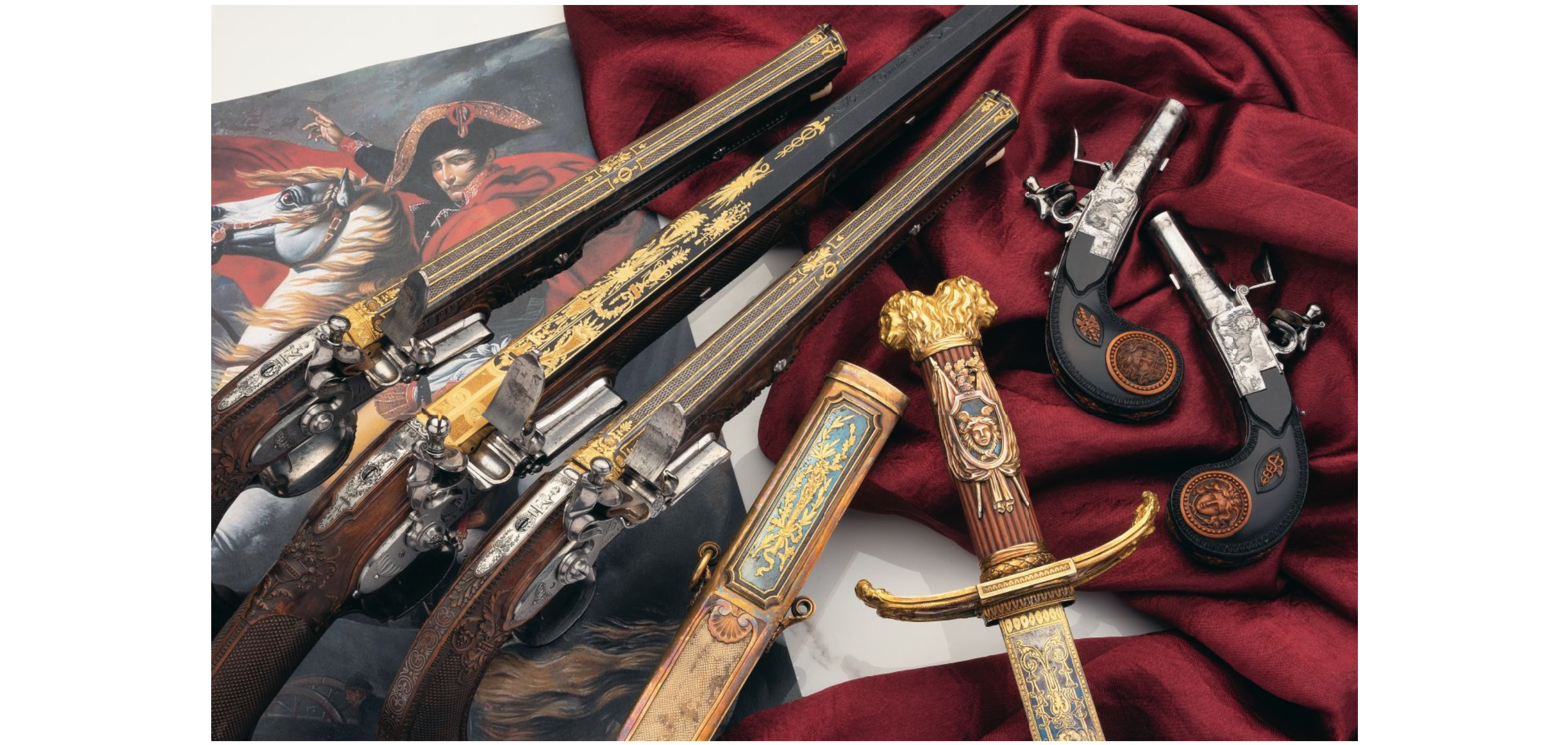 These firearms once belonged to French emperor Napoleon.