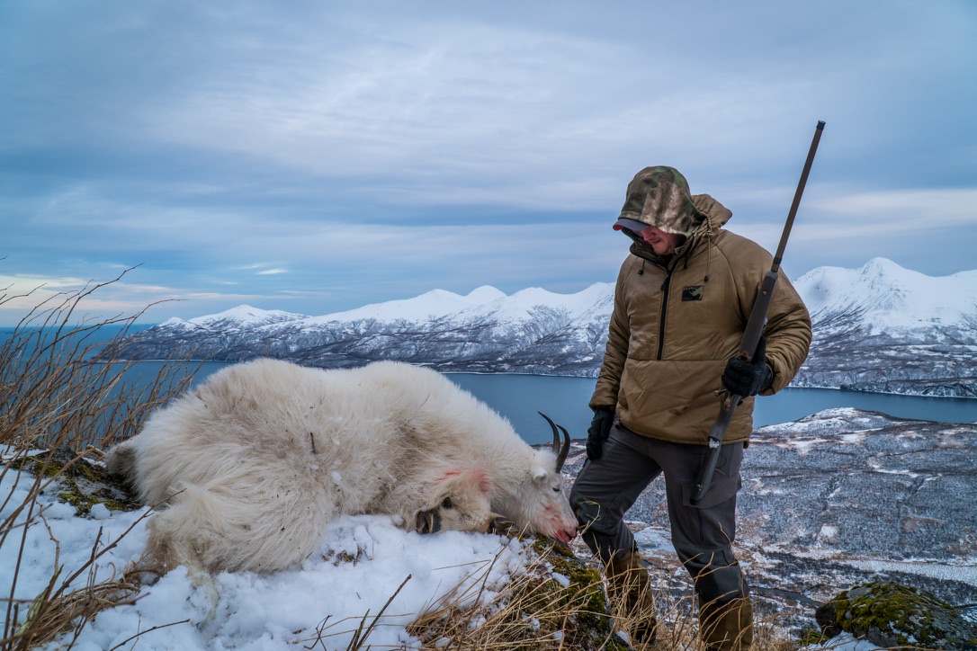 Freel with a Kodiak mountain goat