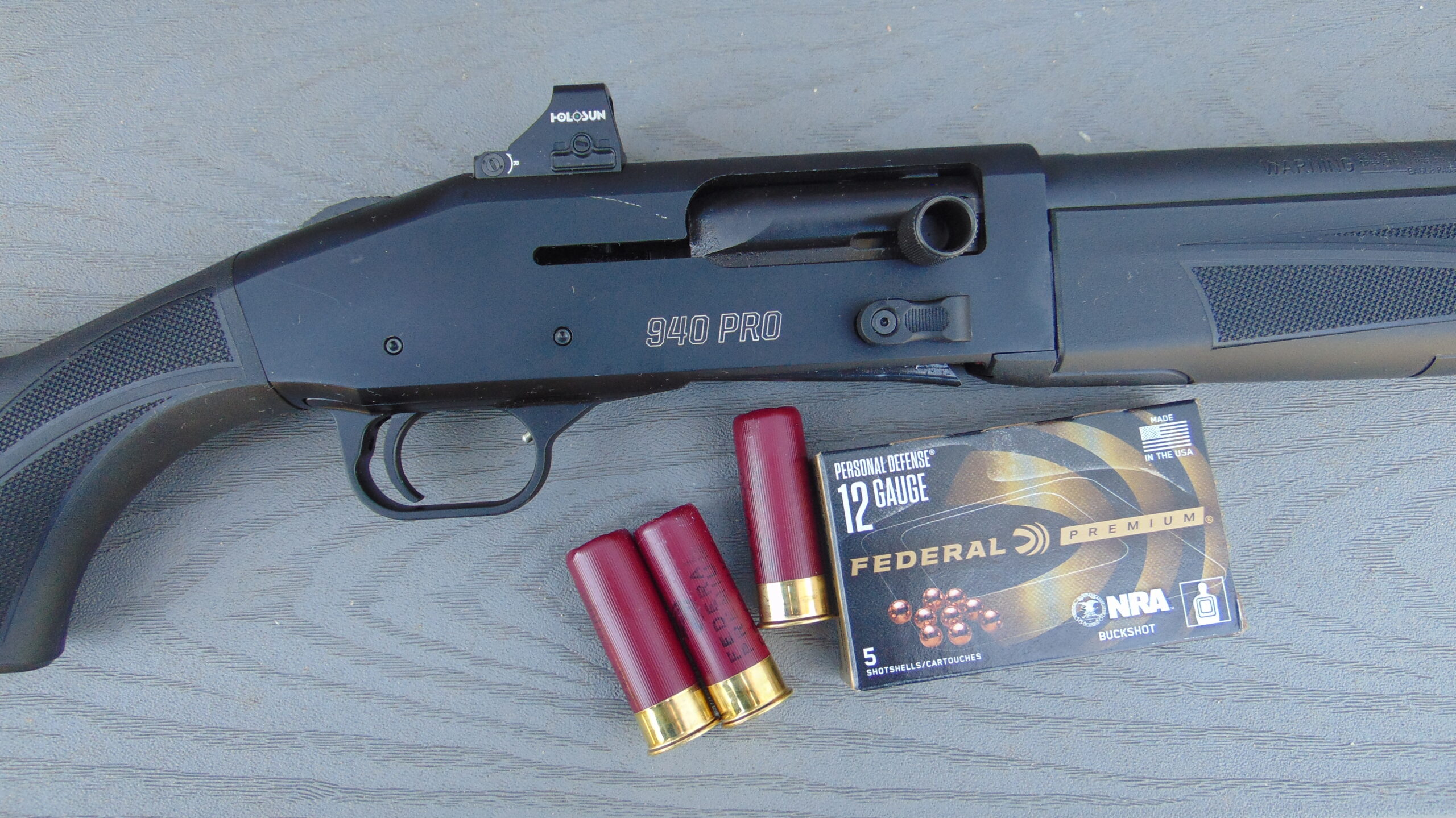 The Mossberg Pro Tactical can hold up to 8 shotshells.