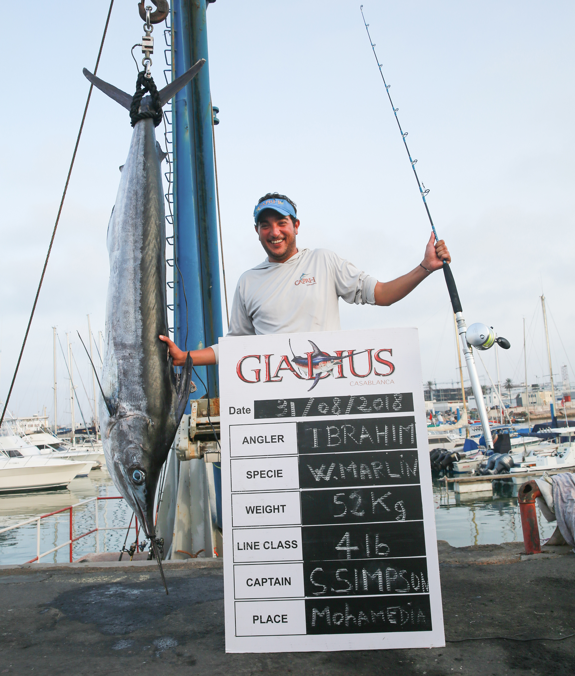 Men's 4-Pound Line Class Record White Marlin