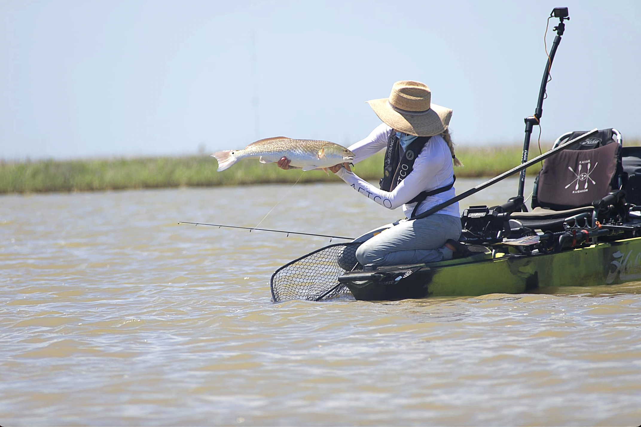 How to Catch Inshore Redfish, Trout, and Flounder from a Kayak