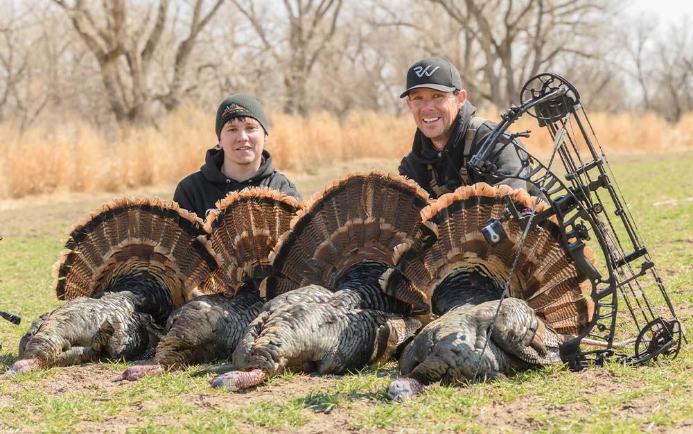 The author and his hunting partner took these Nebraska Rios all from a blind.
