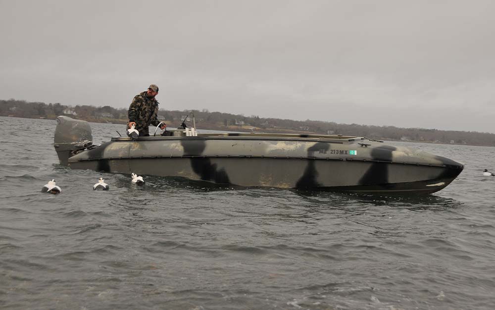 The author setting out decoys from the TDB SeaClass.