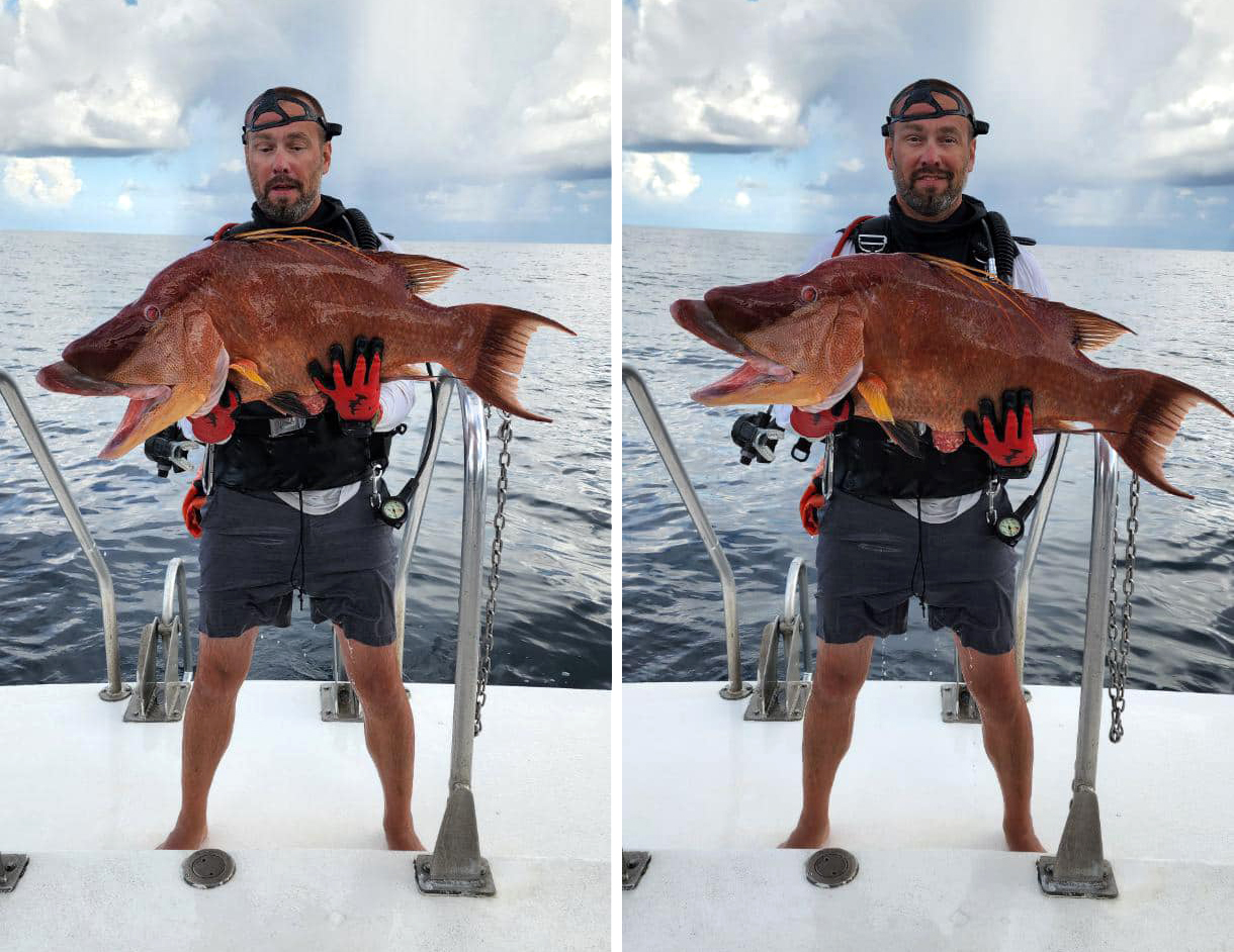 Josh summerville with a record hogfish.