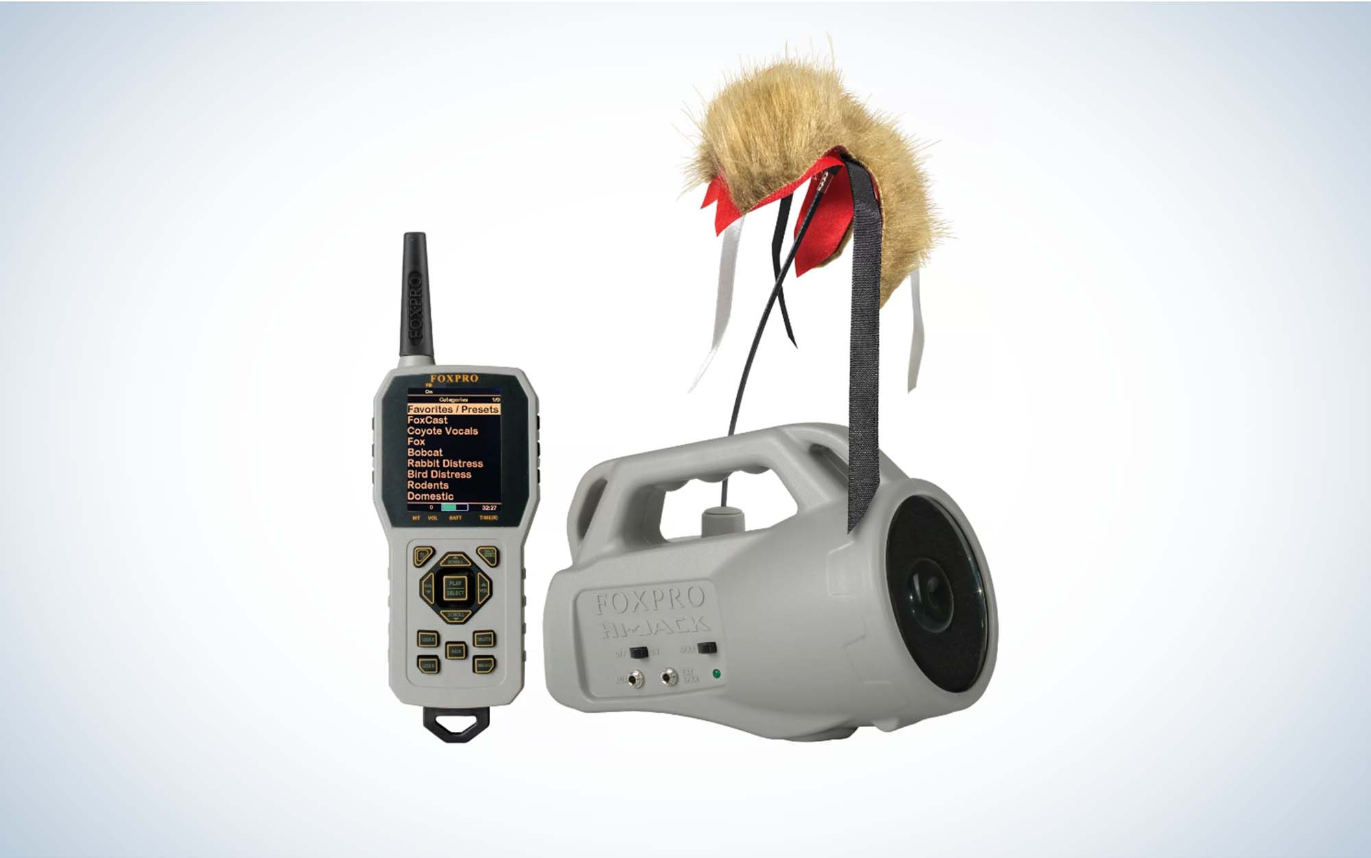 The FOXPRO Hi-Jack with TX1000 remote is the best remote coyote call.