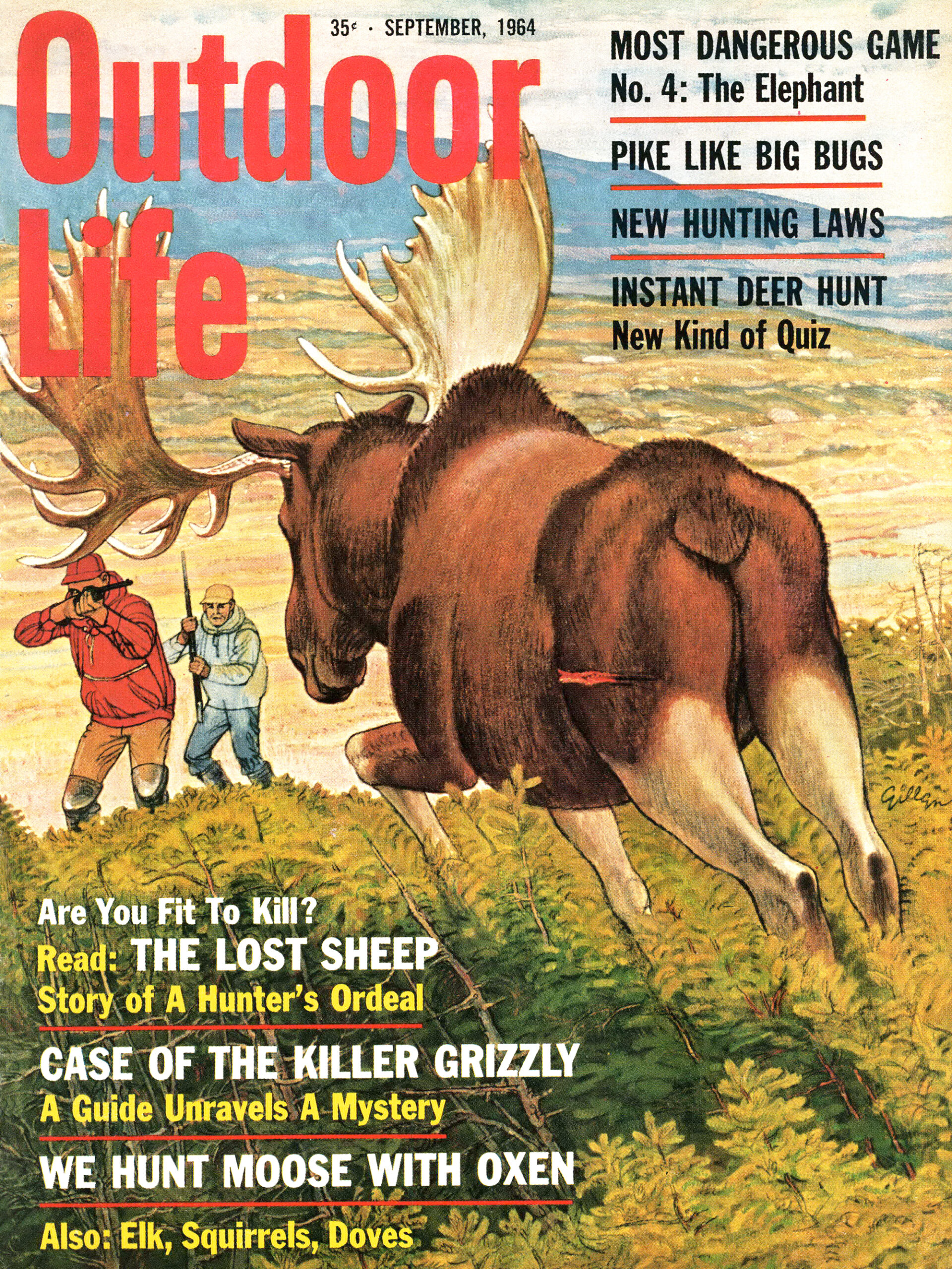 The cover of the September 1964 issue, with a painting by Denver Gillen.