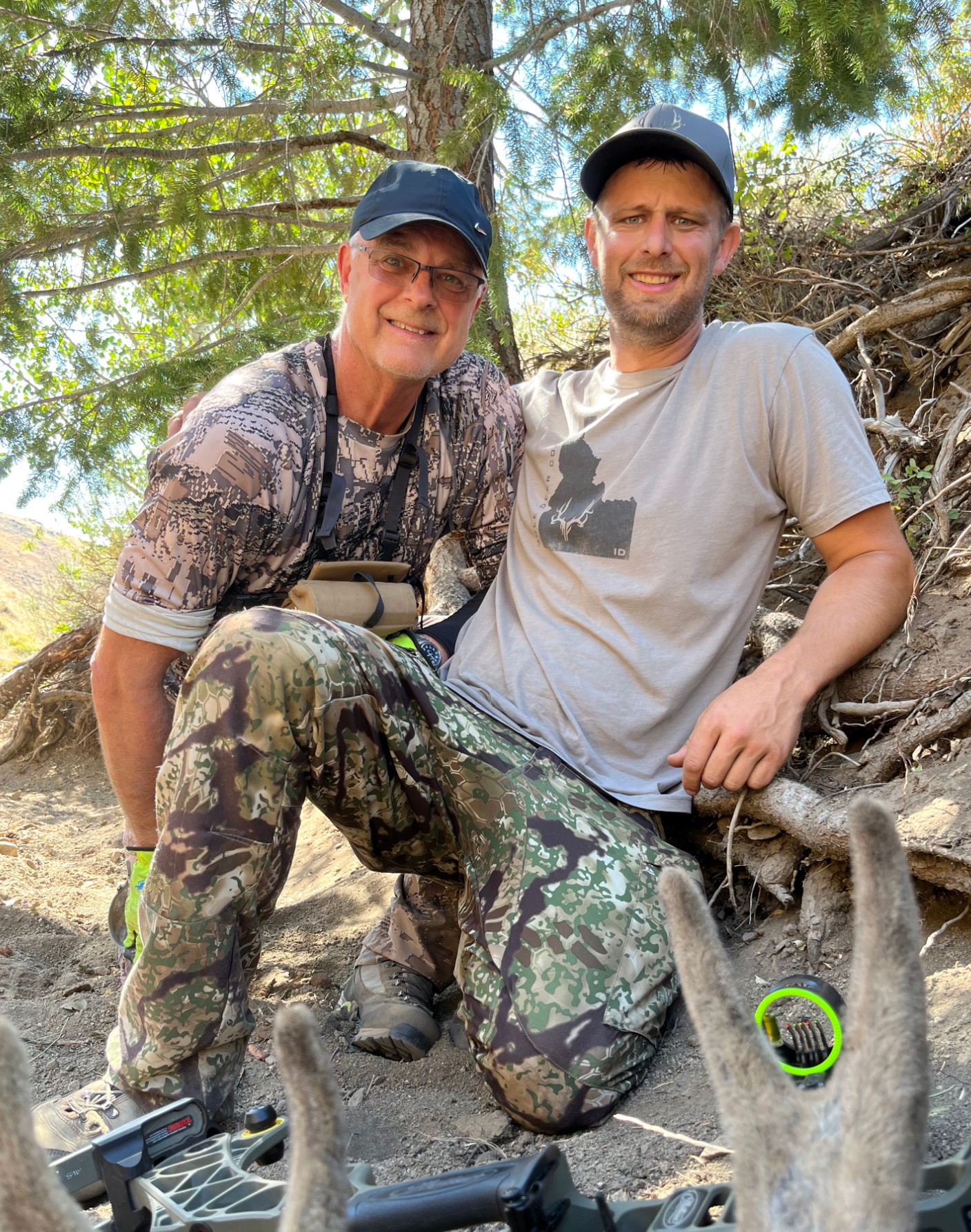 Sid (left) was ecstatic for his son, who persevered through tough circumstances to harvest this buck. Via Taylor NieldSid was ecstatic for his son, who persevered through tough circumstances to harvest this buck.
