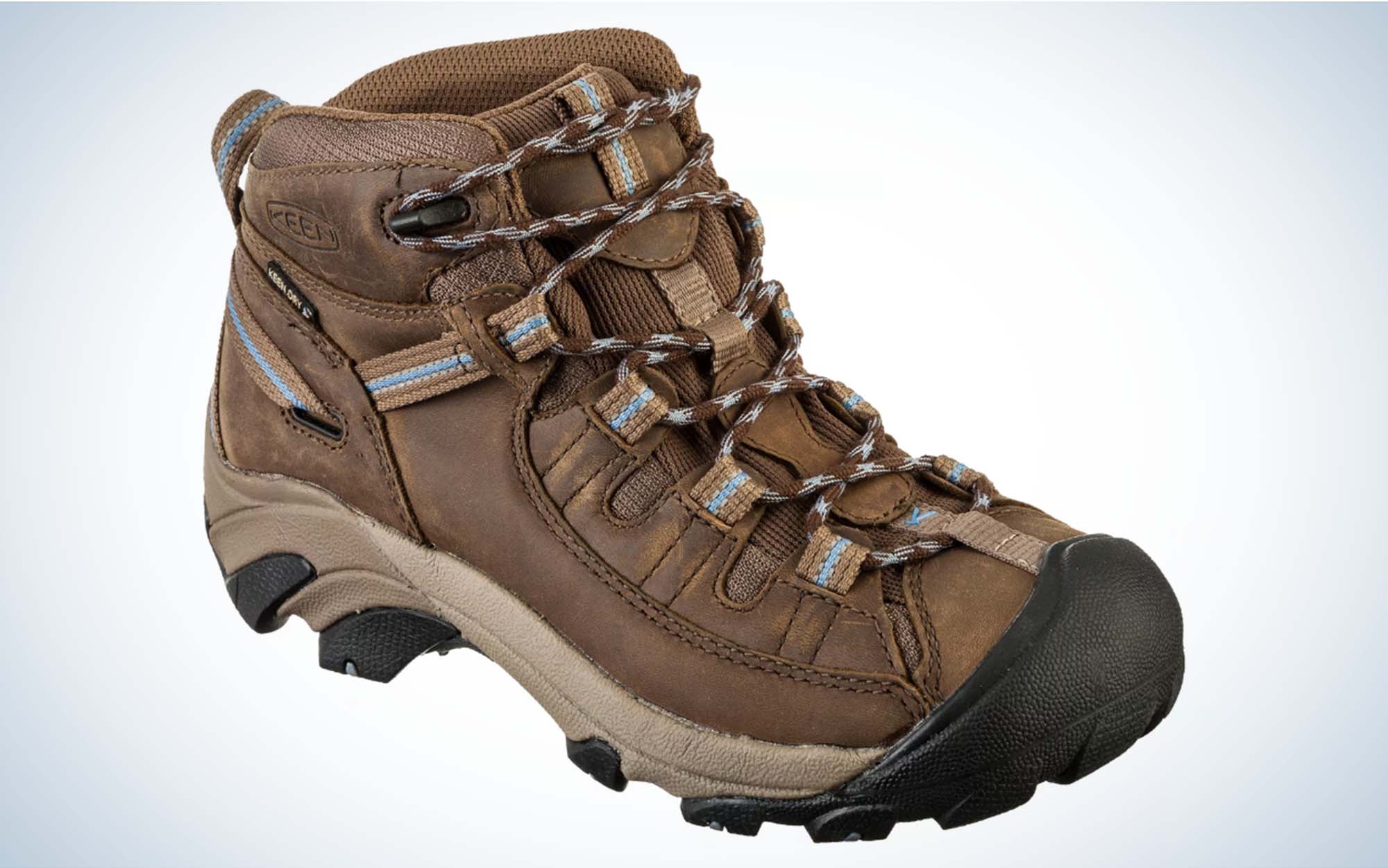 The KEEN Targhee II Waterproof Mid Hiking Boots are the best hiking boots for women with wide feet.