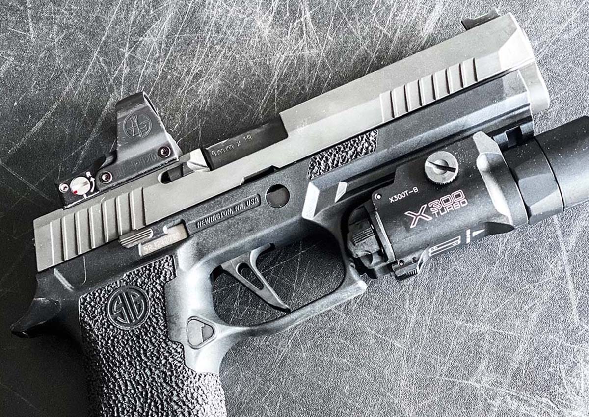 A Sig Sauer with one of the best pistol lights.