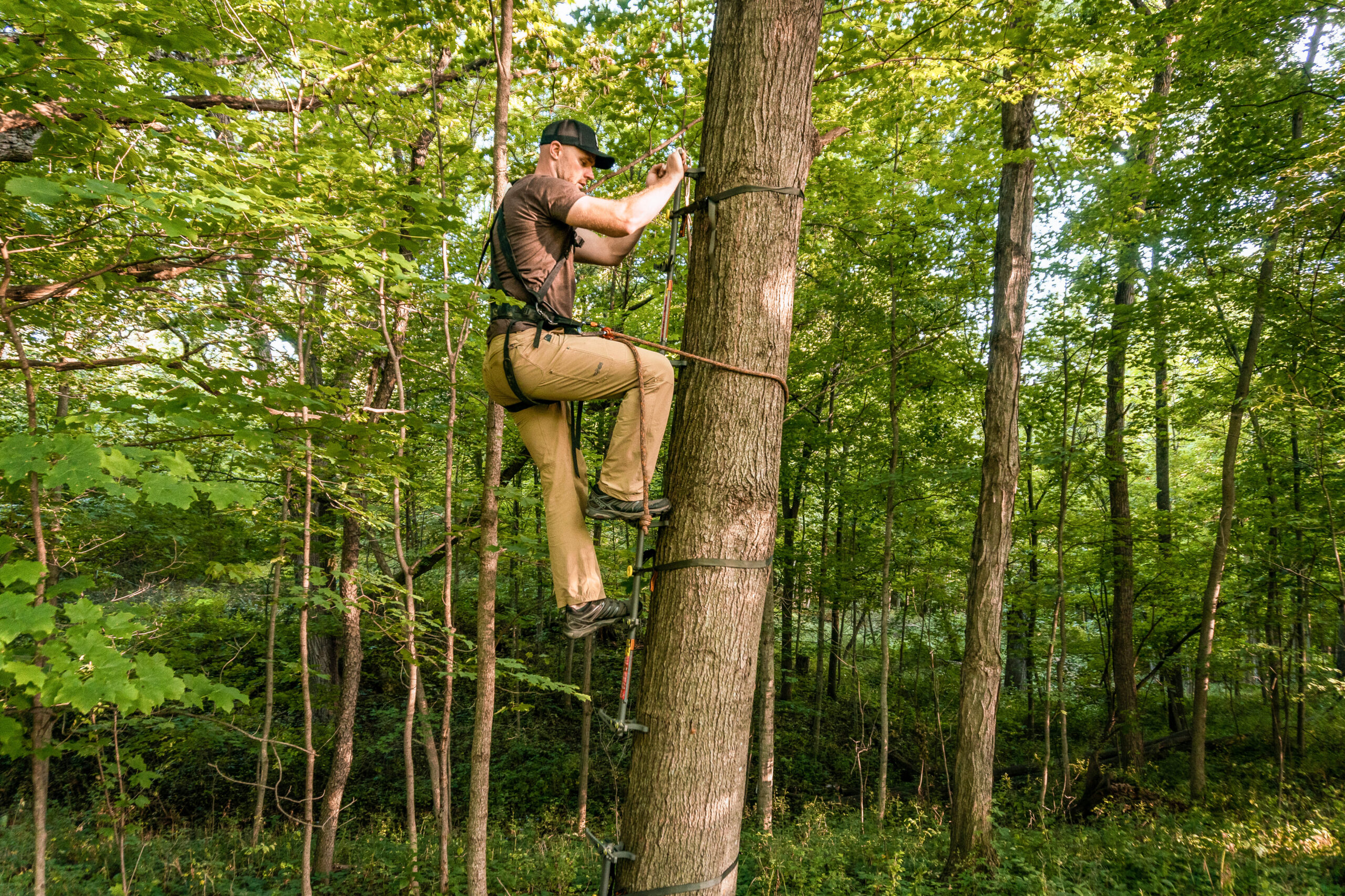 Erik Barber tests the best climbing sticks