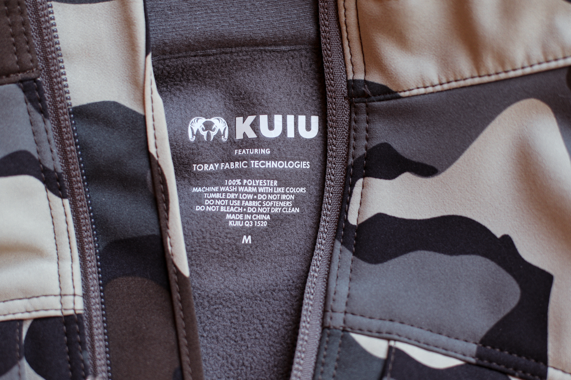 Kuiu camo is made from a Japanese fabric and sewn overseas.