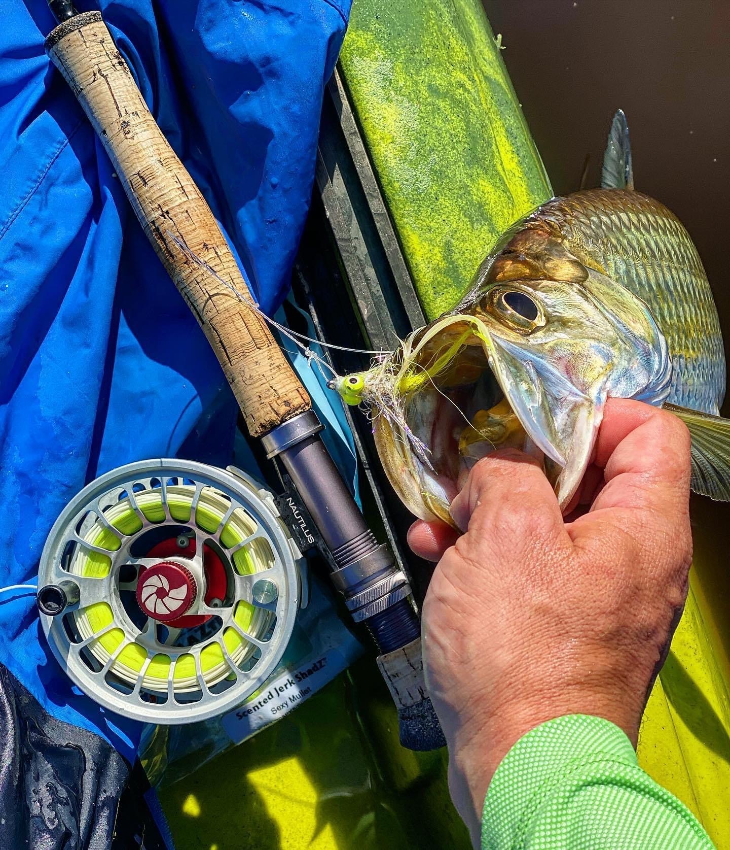 Author saltwater fly fishing with Nautilus X.