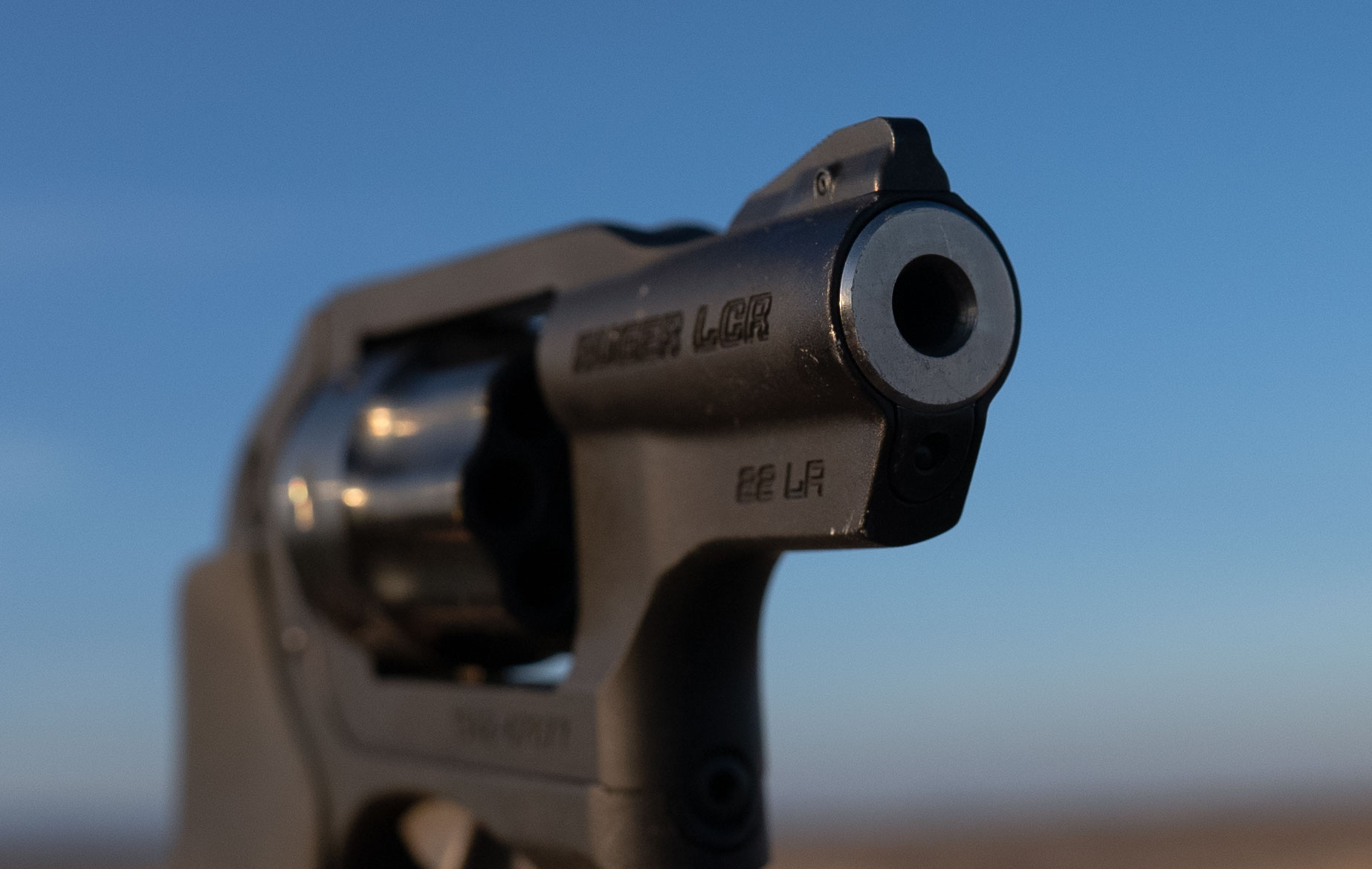revolver muzzle and front sight