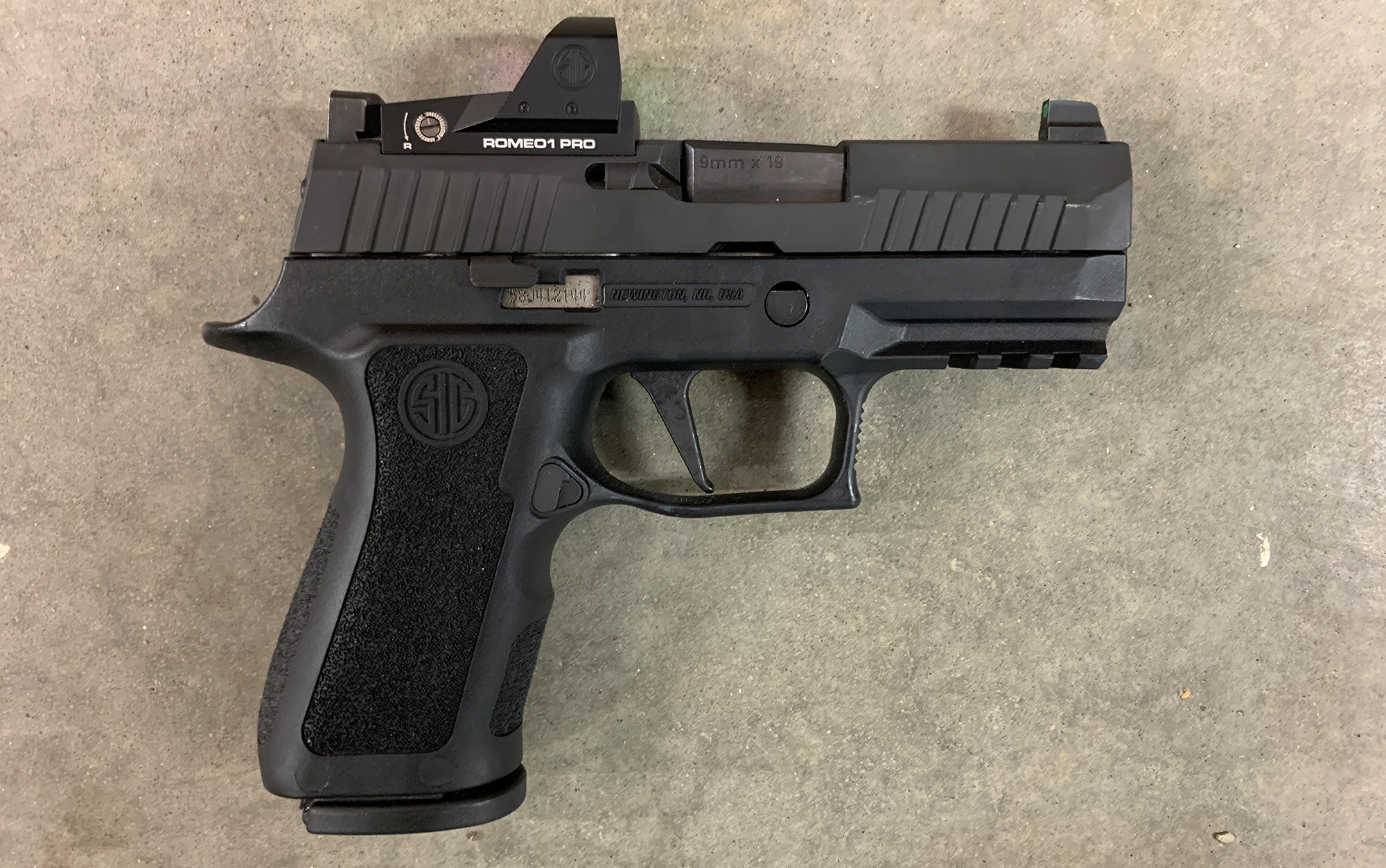 The Sig Sauer P320 XCompact RXP is a 9mm pistol.