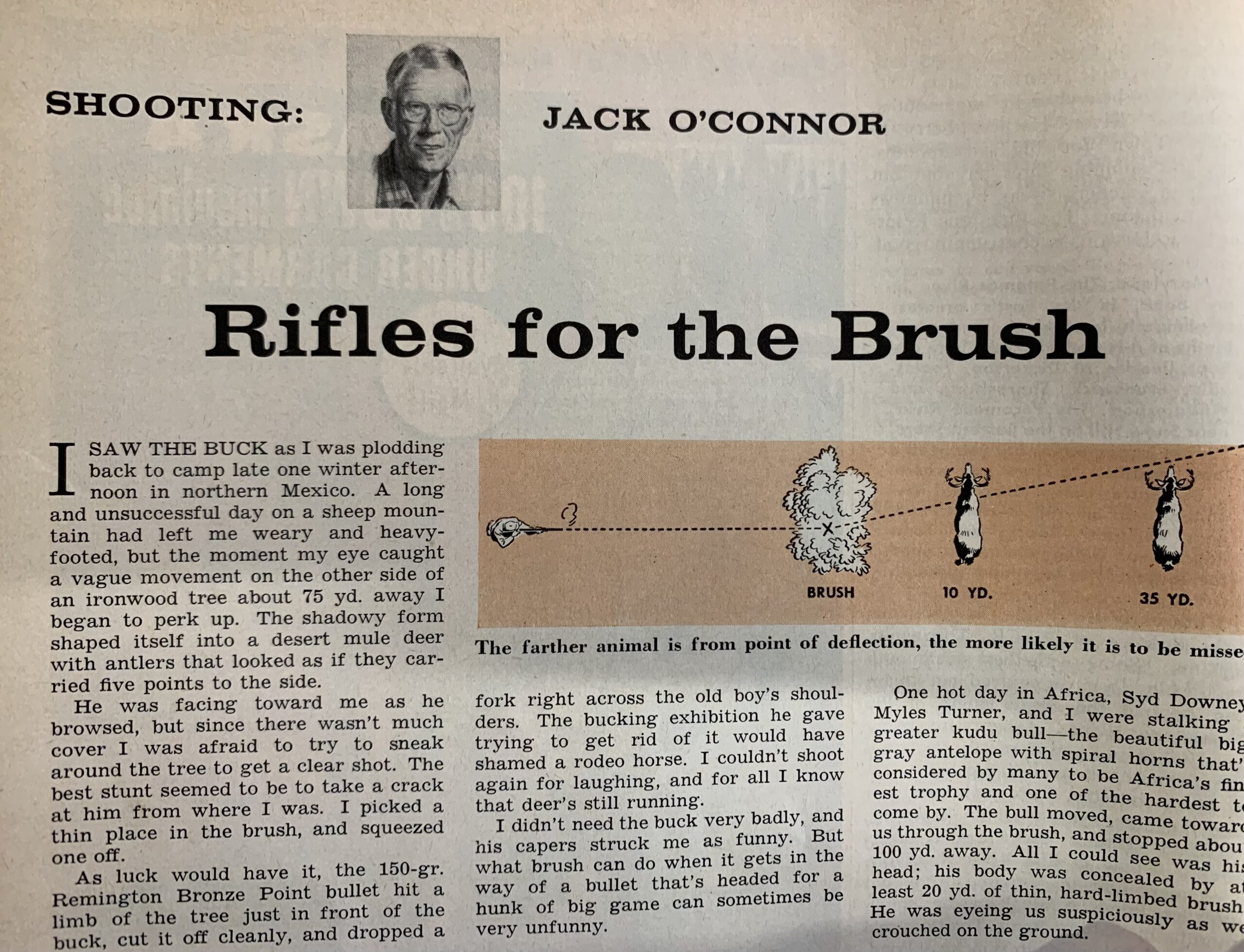 Jack O'Connor Rifles for the Brush story