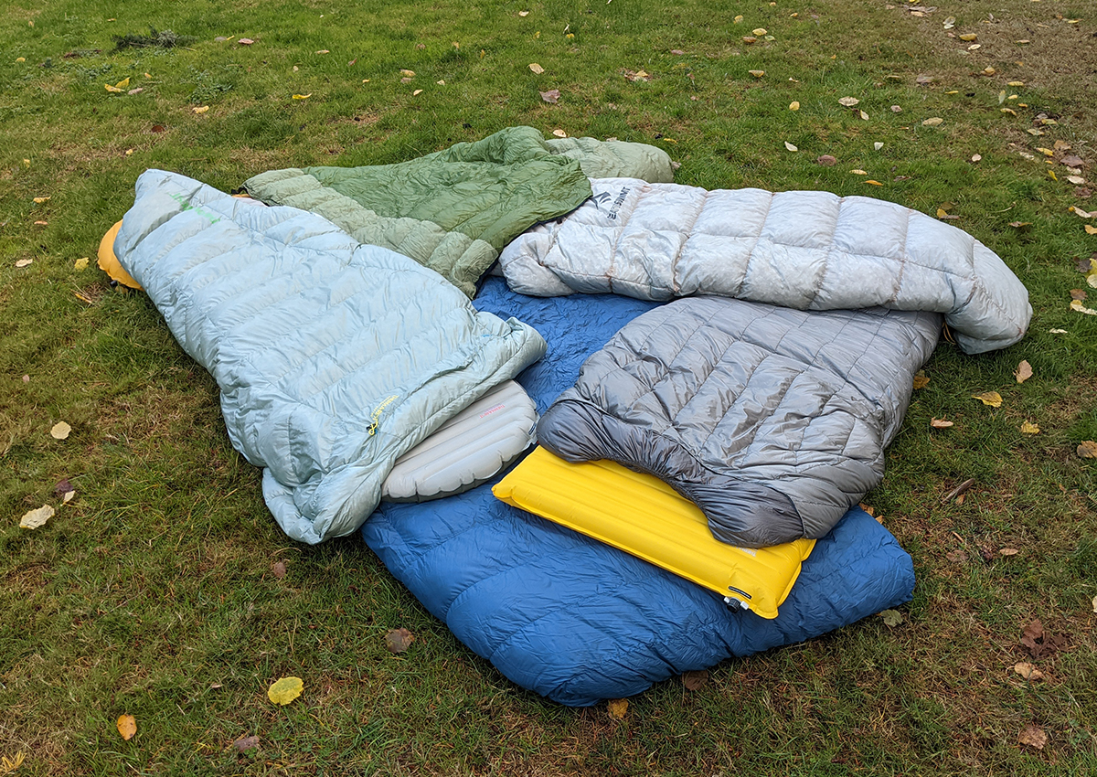 The best sleeping quilts in a pile.