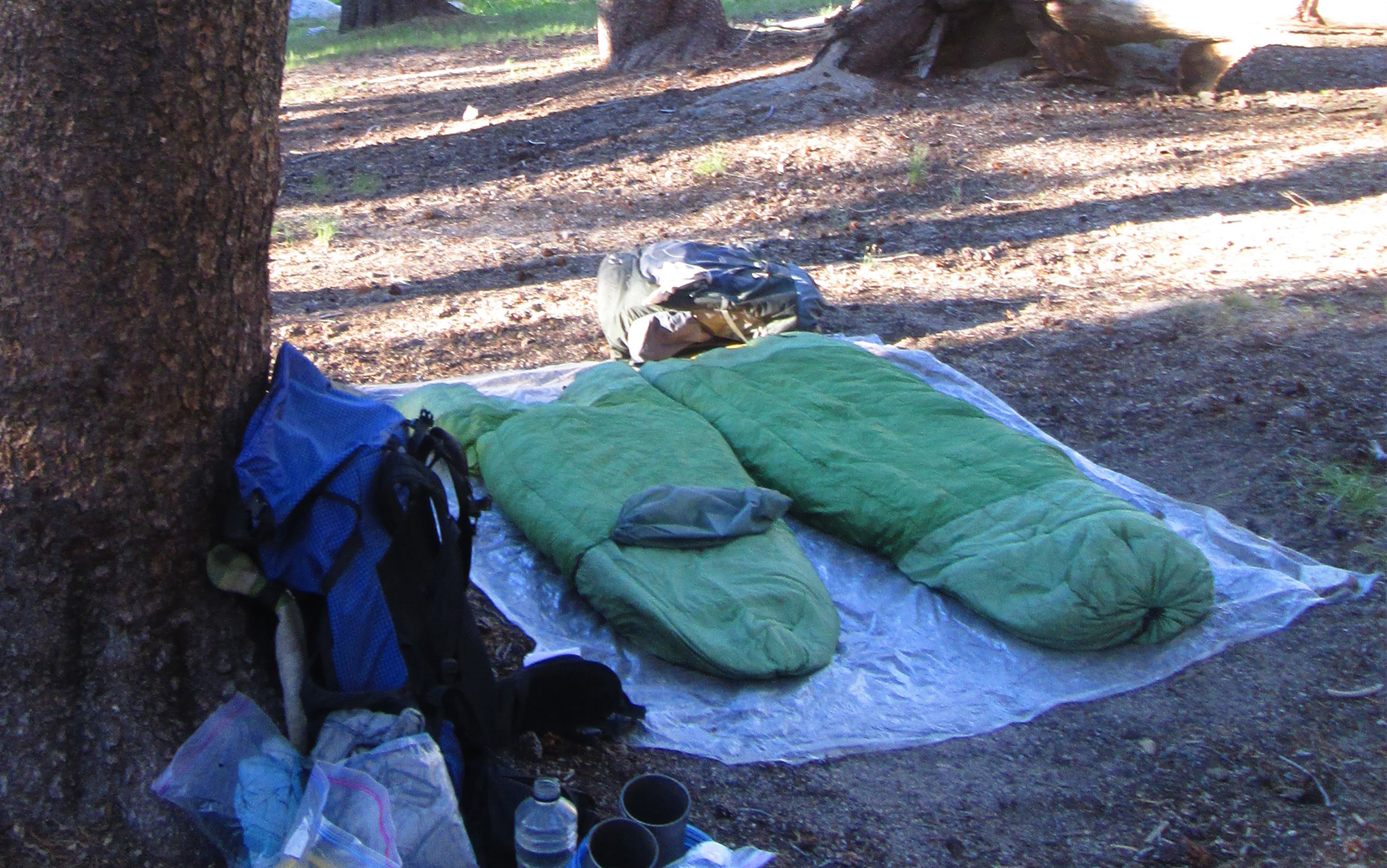 One of my family’s first set of Enlightened Equipment quilts, out on the Pacific Crest Trail in 2014.
