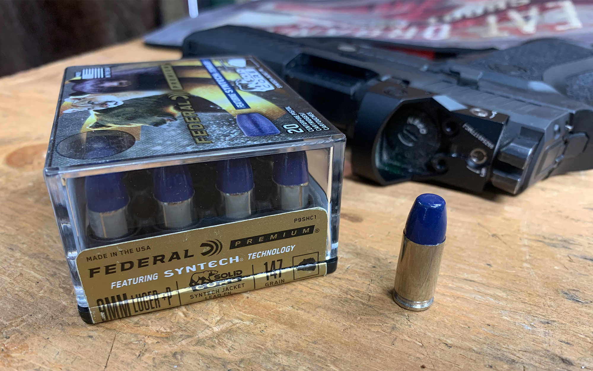 Federal Premium Solid Core +P 147-grain Syntech Flat-Nose is one of the best 9mm ammunitions.