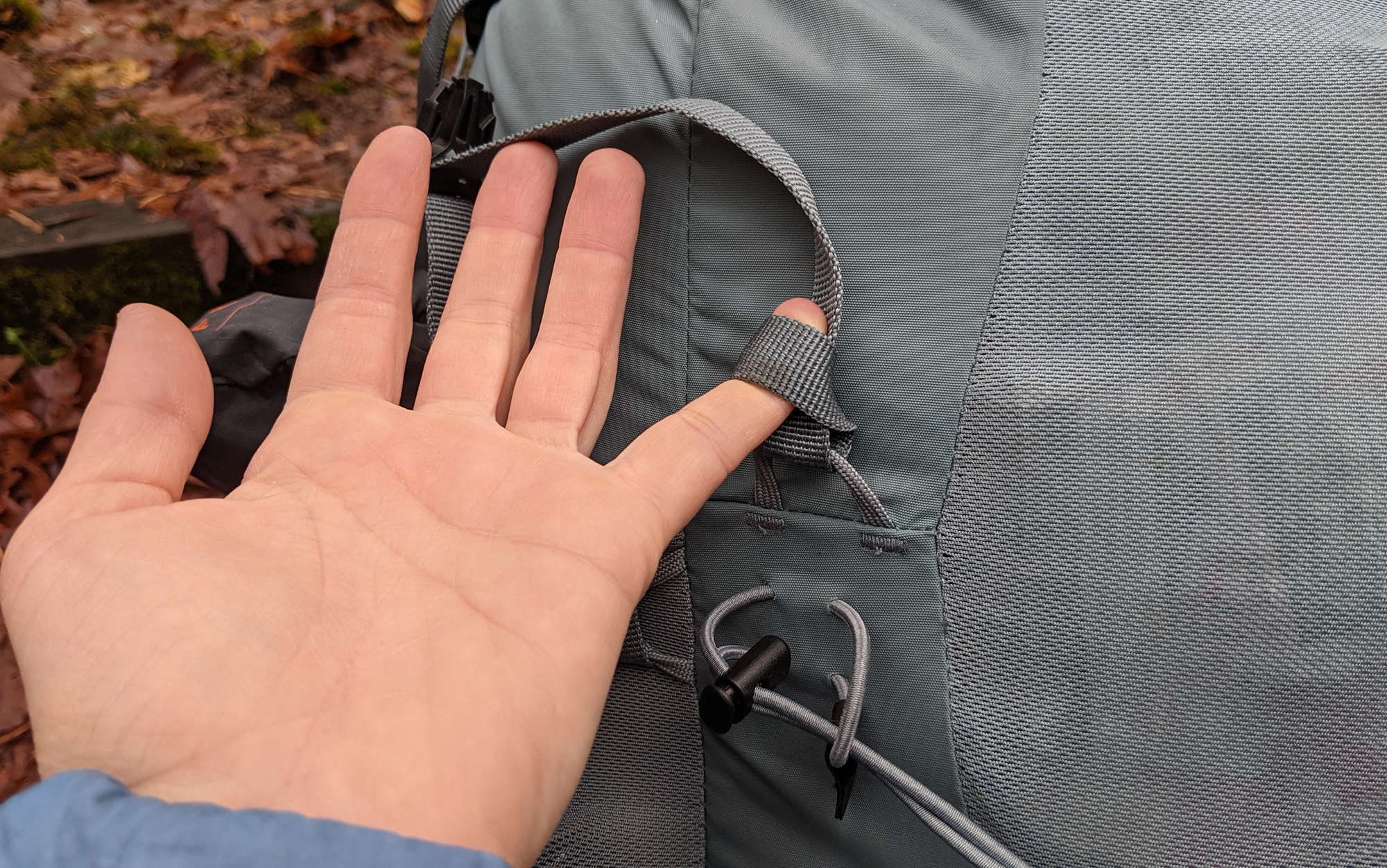 Several of the straps on the Deuter Aircontact can be moved or removed with ease. 