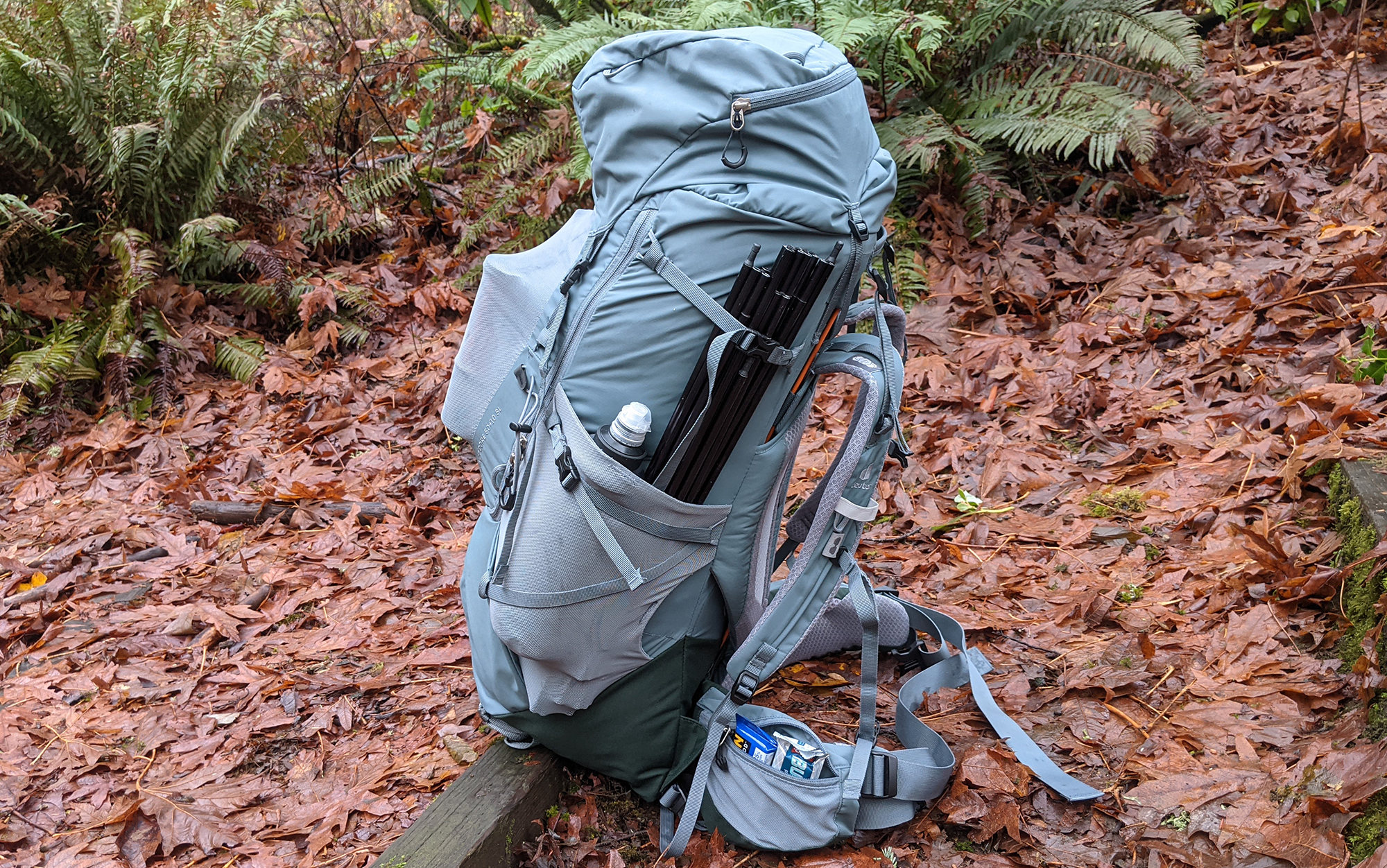 The slight curve of the Deuter Aircontact’s back panel provided meaningful airflow, but the additional pressure may be uncomfortable for women carrying heavier loads.