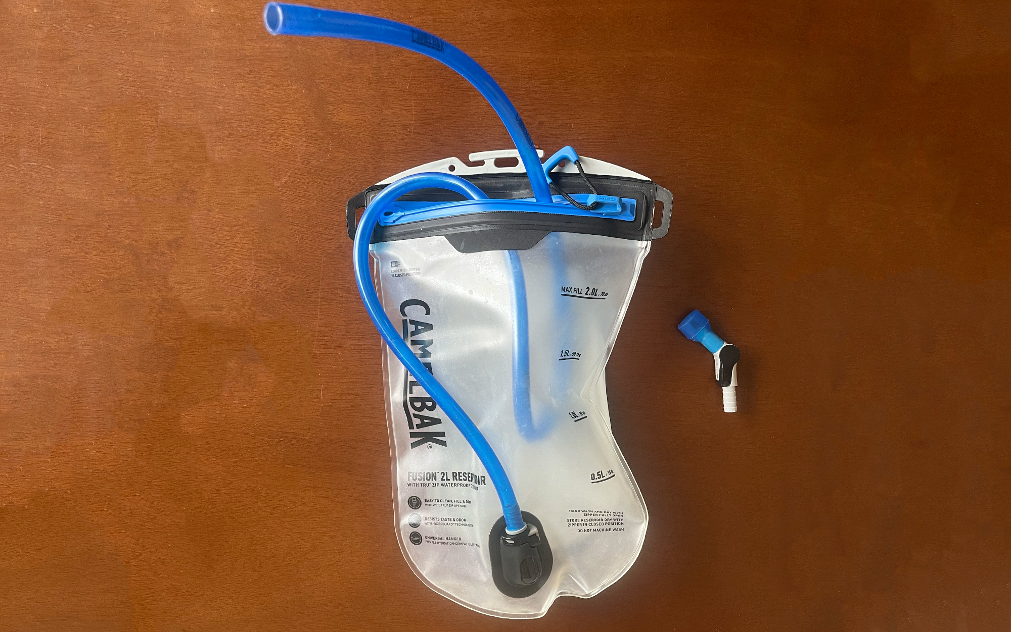 Fully dry your hydration bladder after every use and especially before storing.