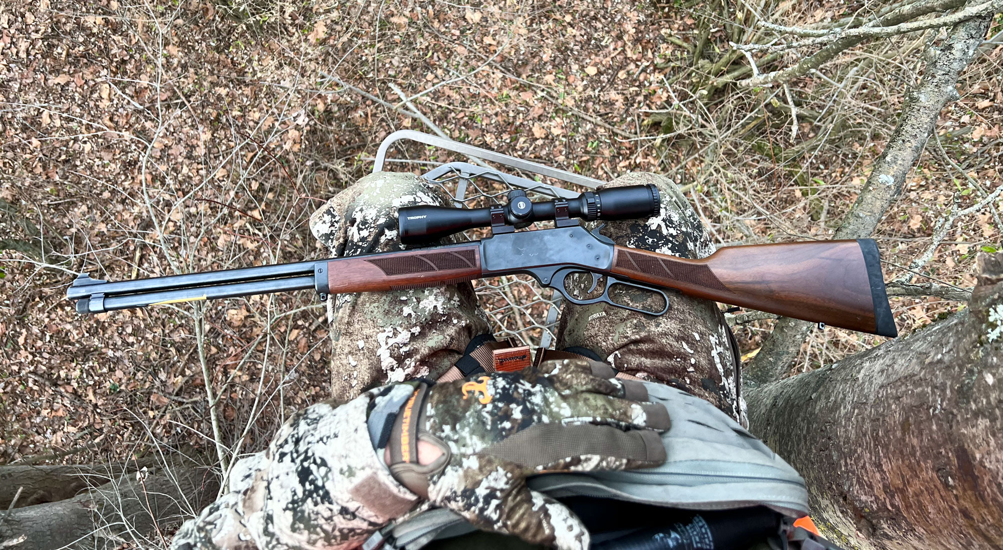 360 Buckhammer lever action in tree stand