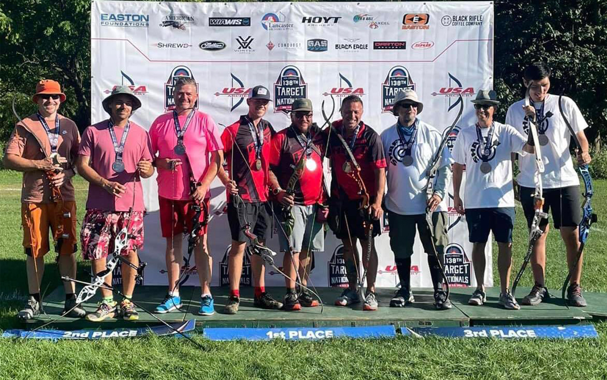 Scott won second place in an archery competition in the Altra Lone Peak trail runners.