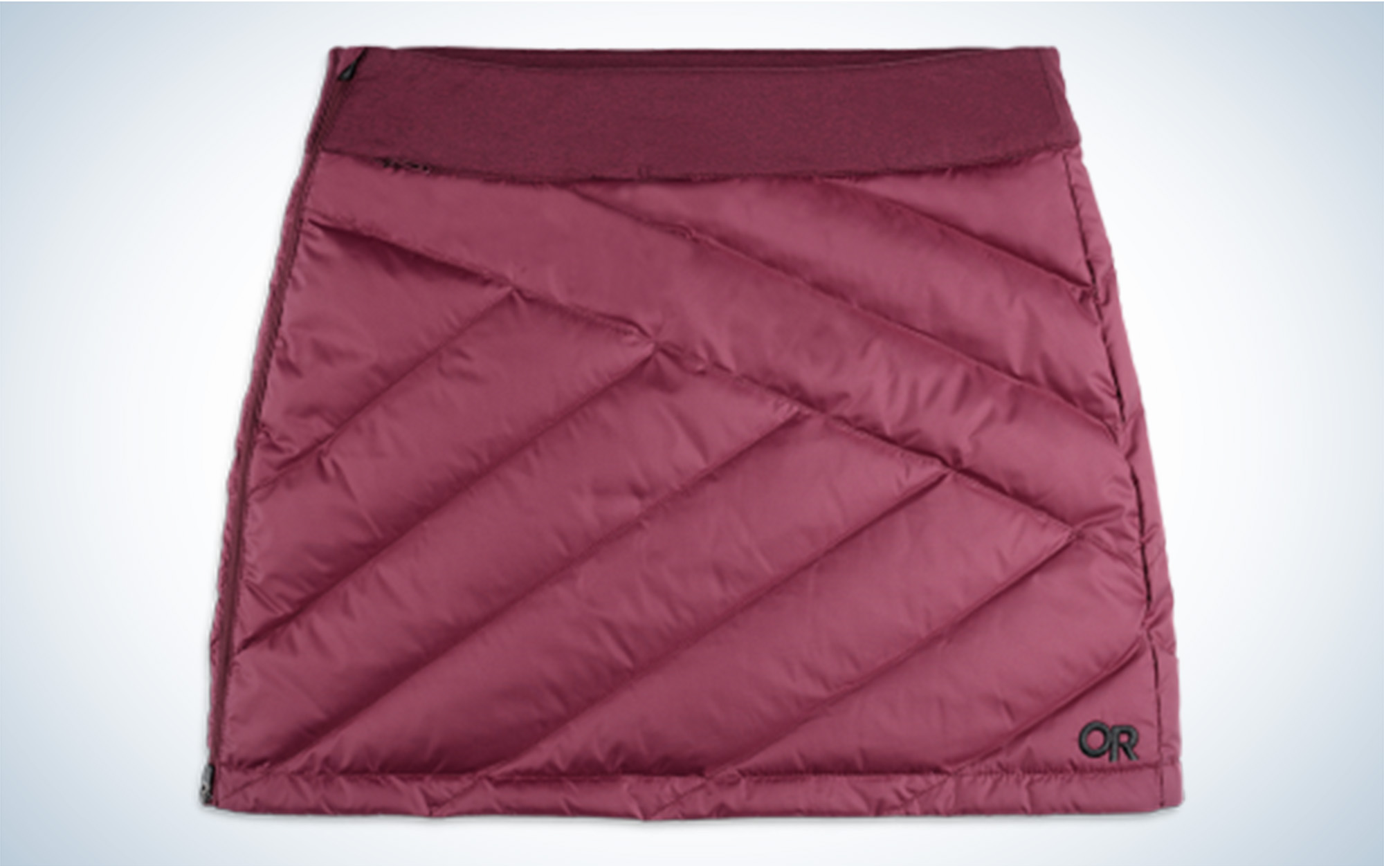 The Outdoor Research Coldsnap Down Skirt is the best insulated skirt for hiking.