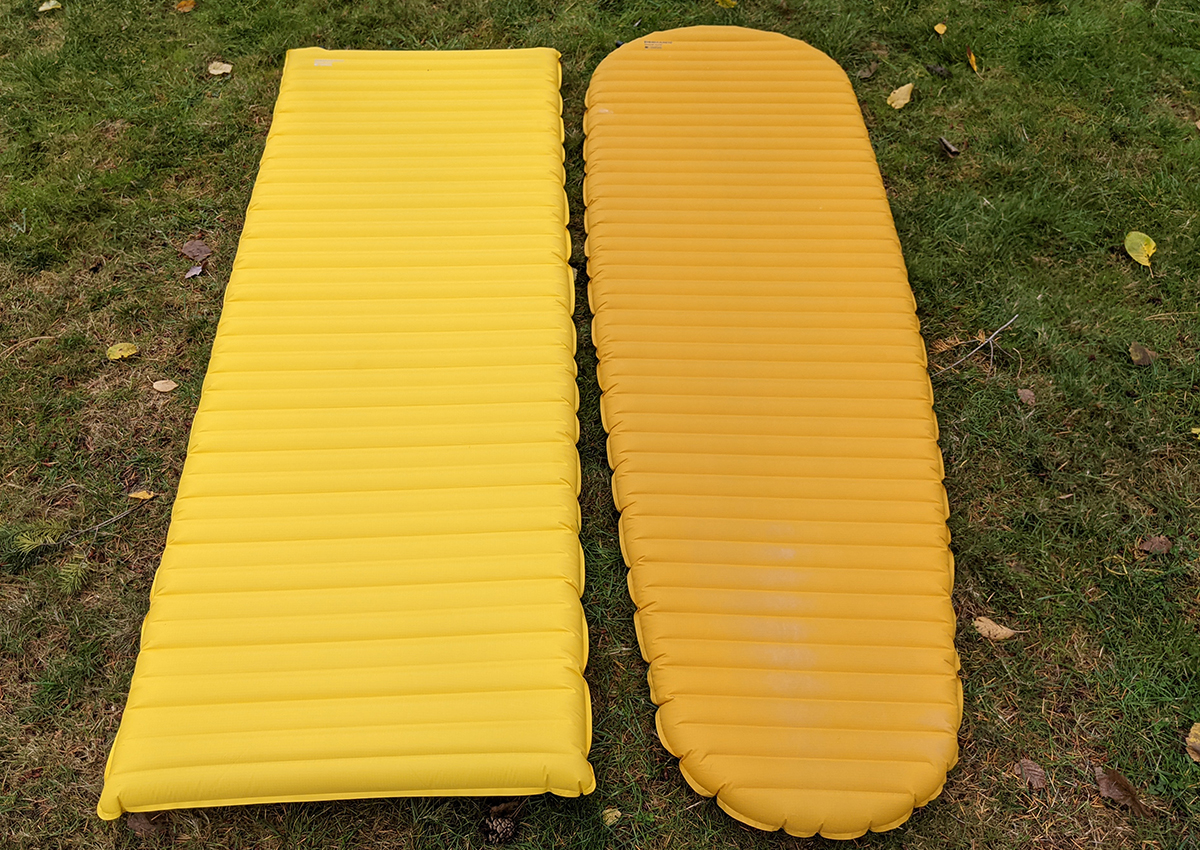 The Therm-a-Rest Xlite and Xlite NXT sit side by side.