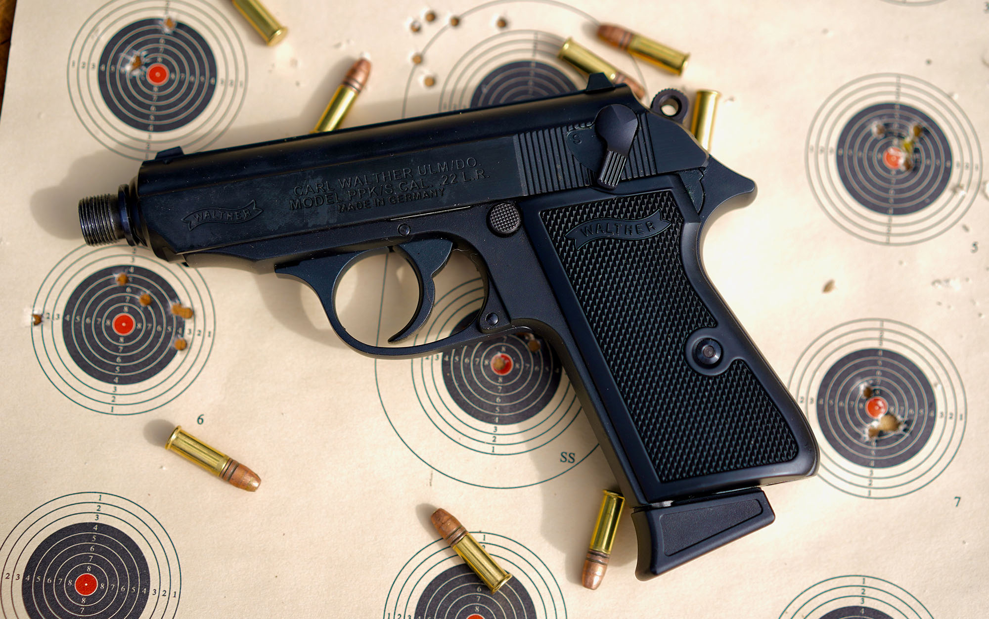 The Walther PPK/s sits on targets.