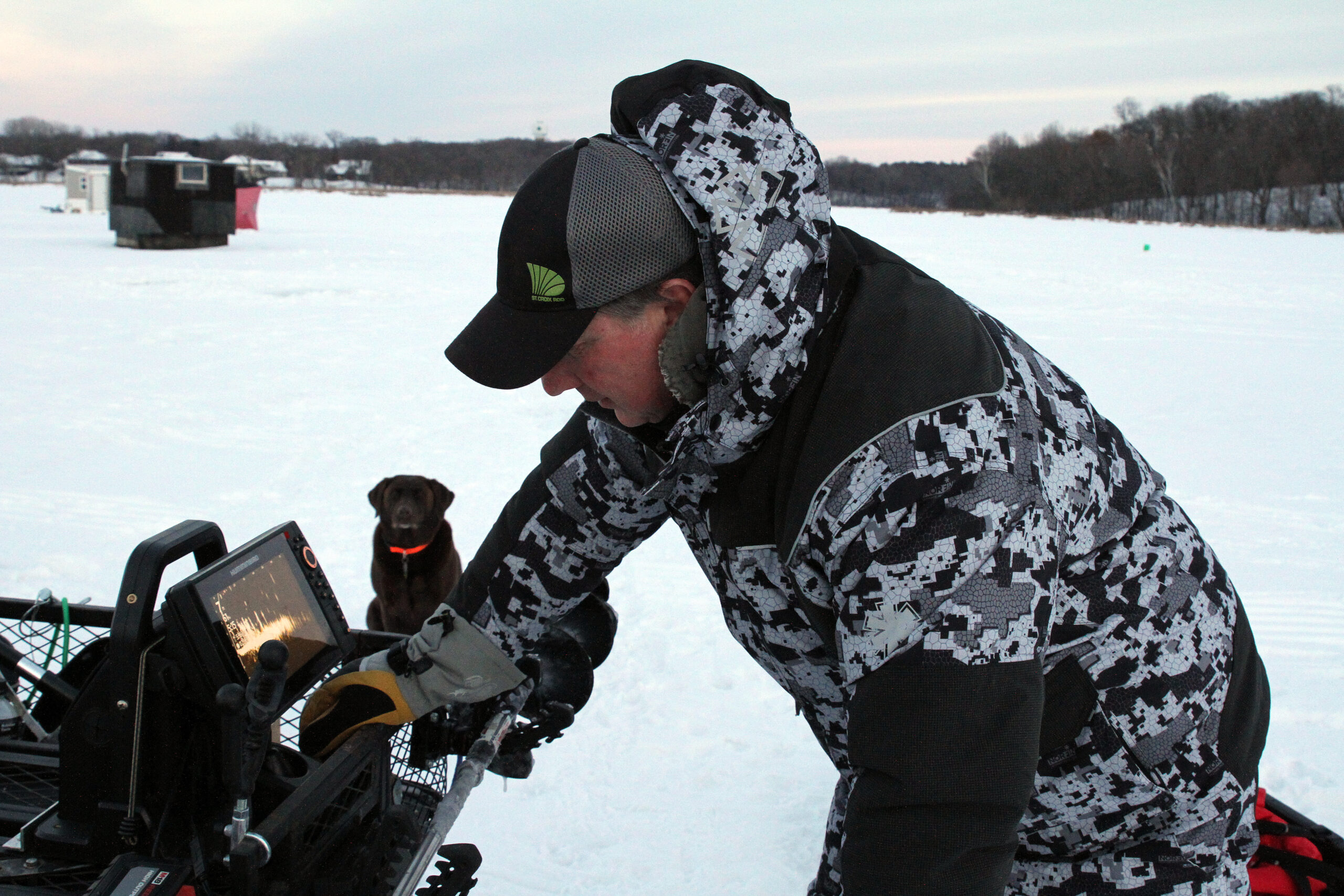The Norfin heated ice fishing suit