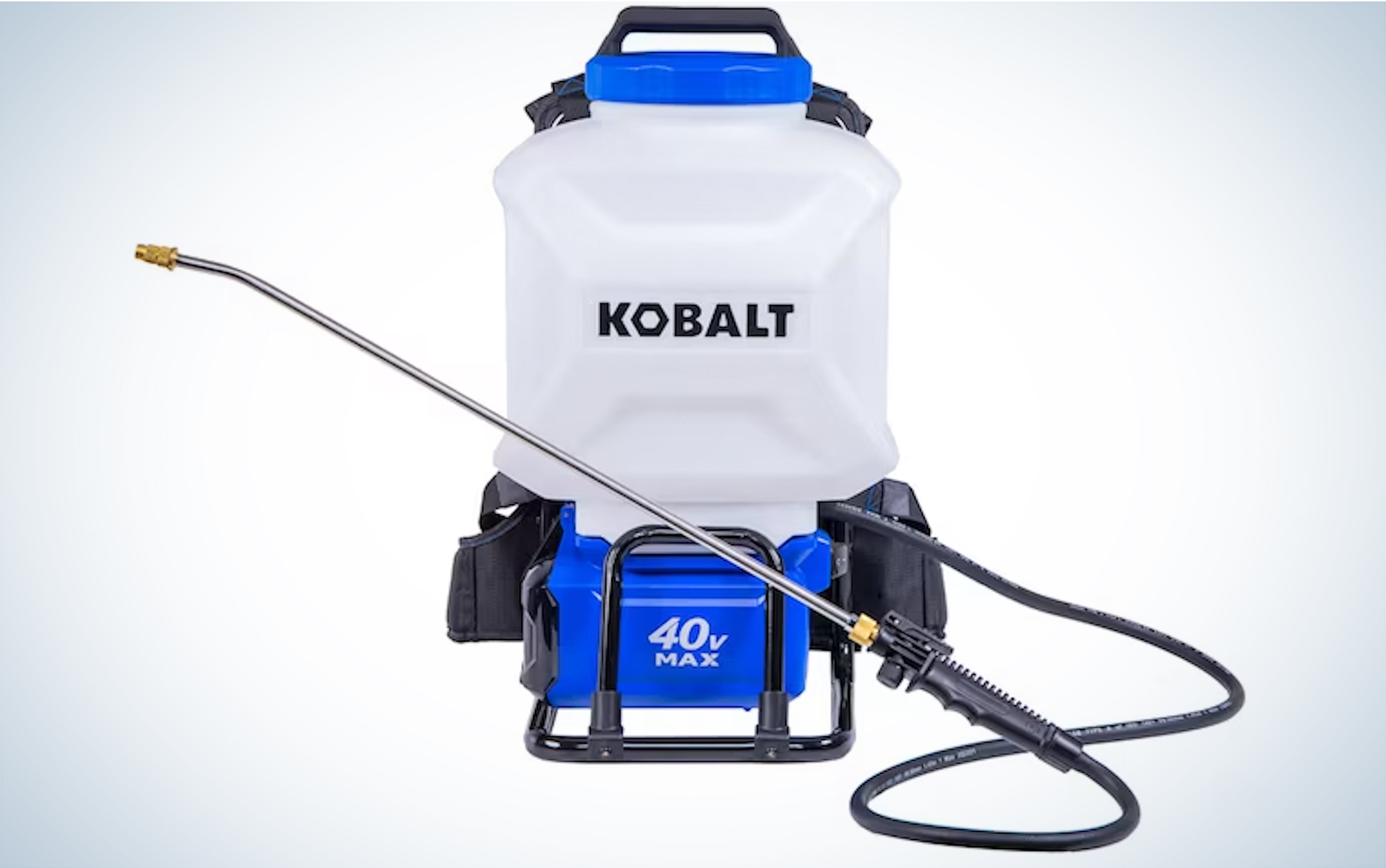 The Kobalt 4-Gallon Plastic 40-Volt Battery-Operated Backpack Sprayer is the most comfortable.