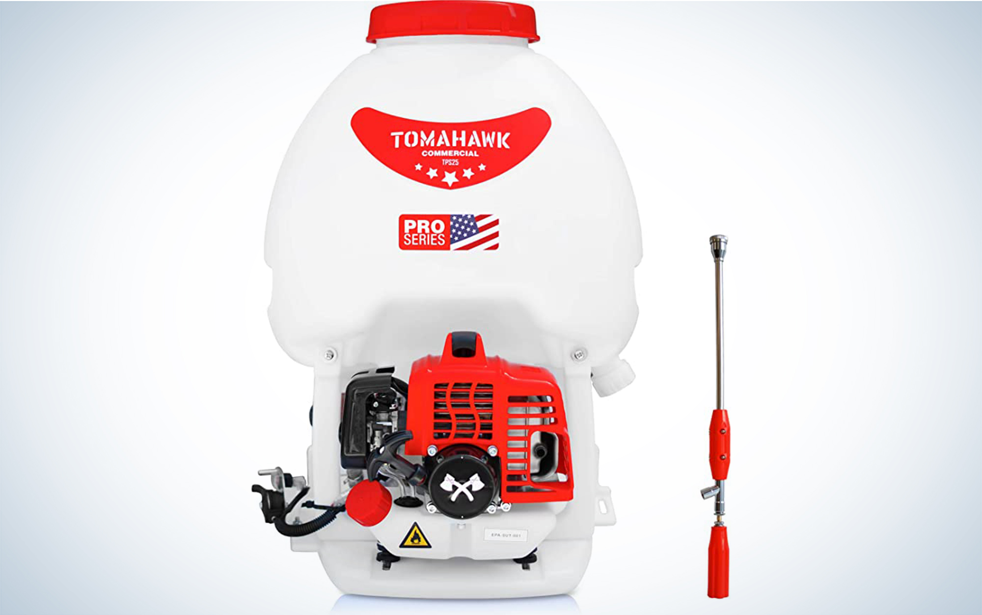The Tomahawk 5-Gallon, Gas-Powered Backpack Sprayer is the best gas-powered backpack sprayer.
