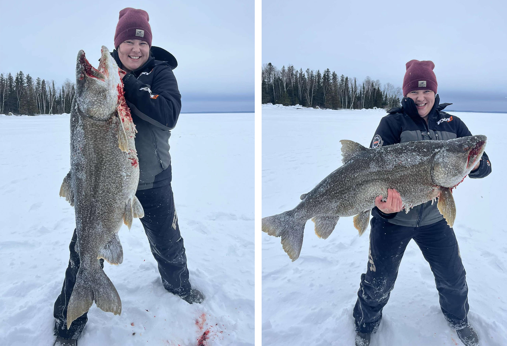 Ontario Anglers Had to Drill a Second Hole in the Ice to Land This Giant Laker