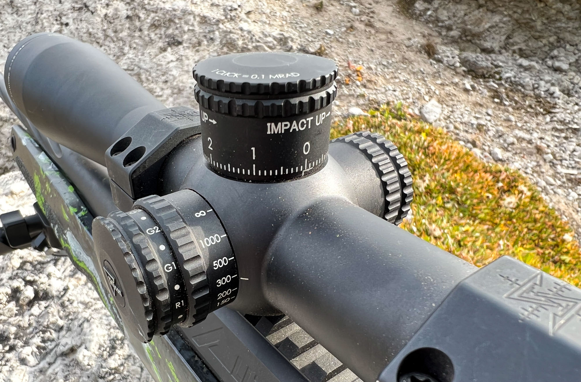 Detail of rifle scope